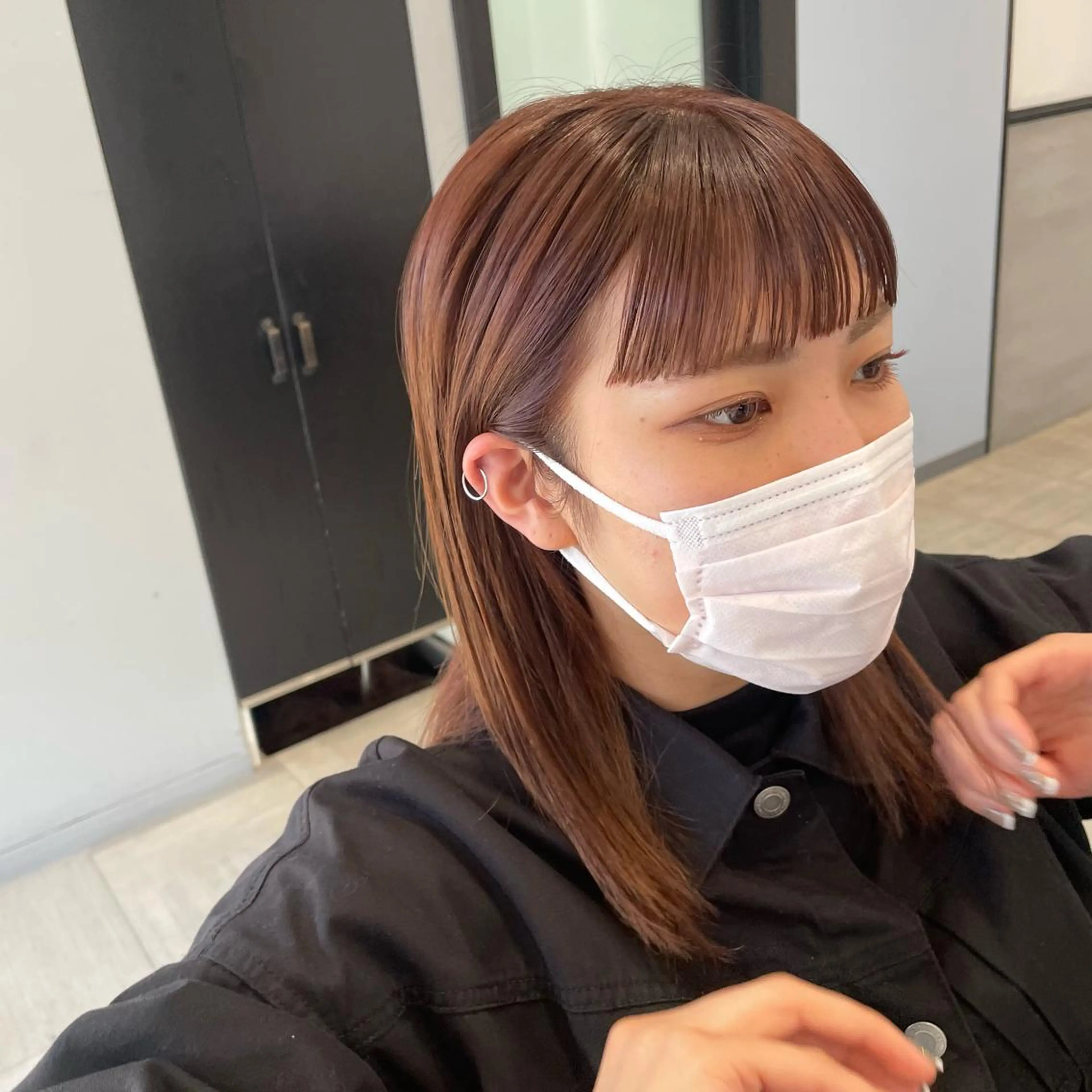 セミロング カラー ヘアアレンジ カット ヘアカラー トリートメント 金森 斗夢のヘアスタイル