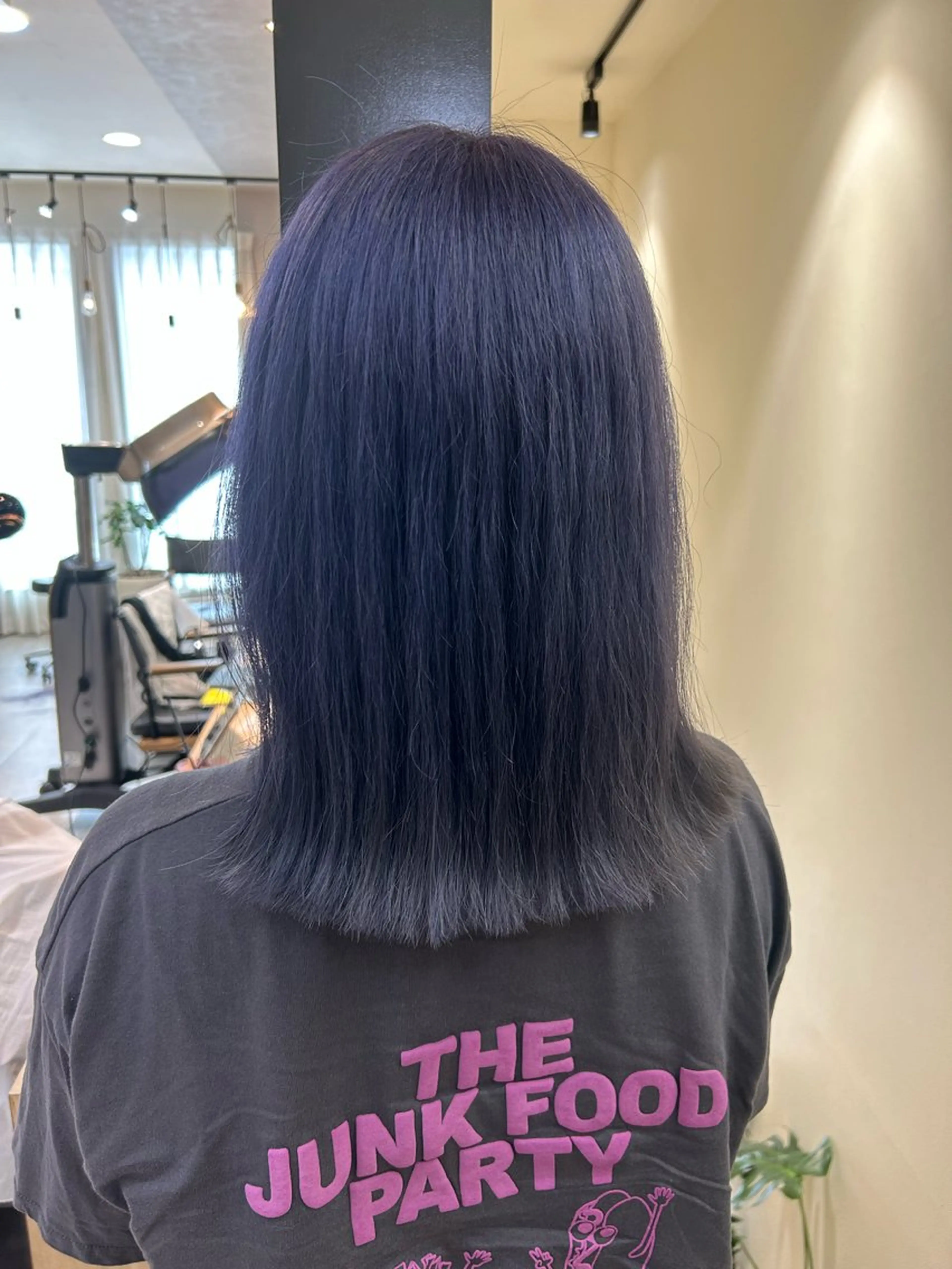 セミロング カラー ブルーカラー ブルーラベンダー ラベンダーカラー カット ヘアカラー トリートメント hub hair レイヤー/透明感のヘアスタイル