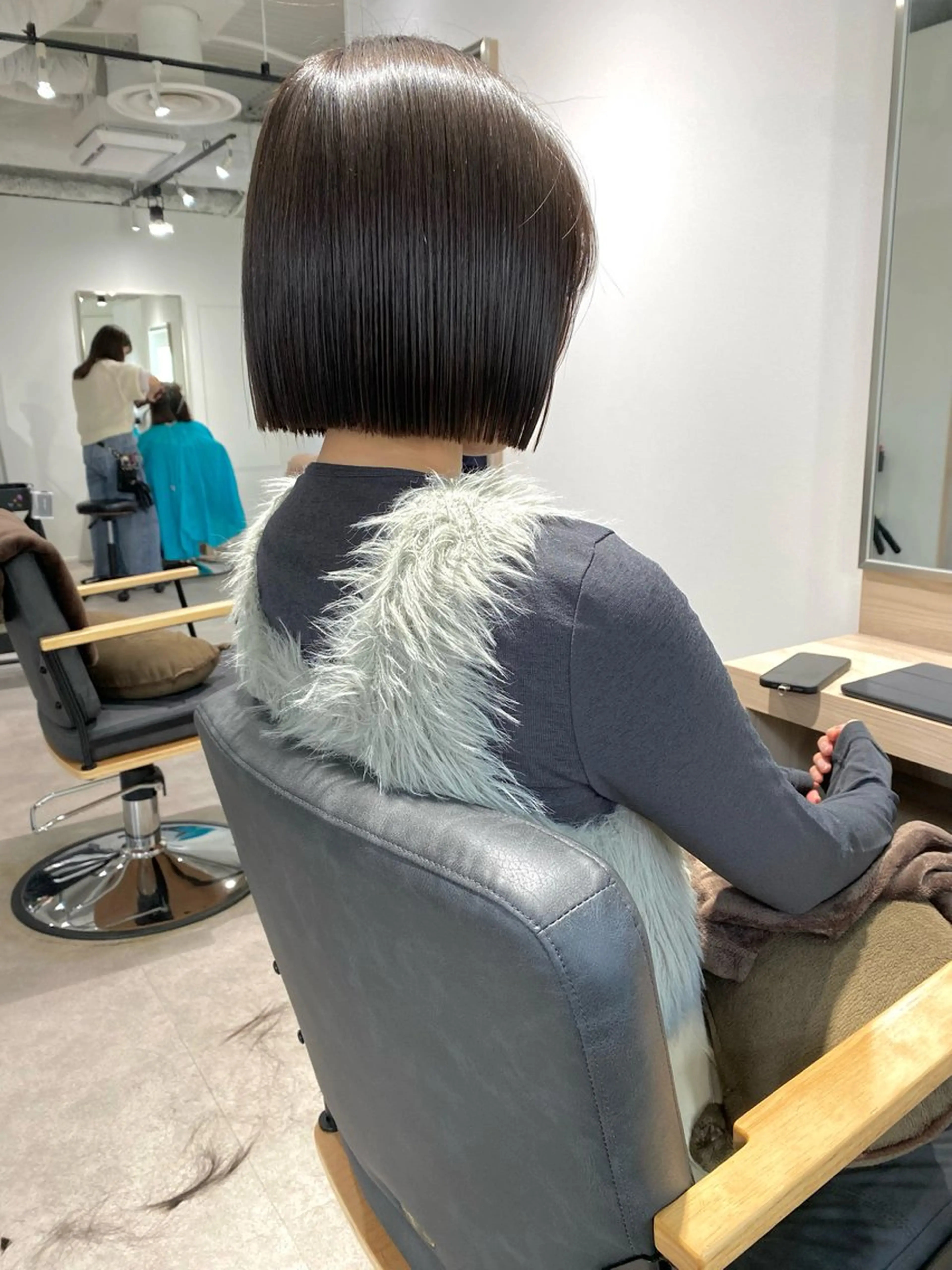 ショート ボブ カット 縮毛矯正 トリートメント 東田 恋のヘアスタイル