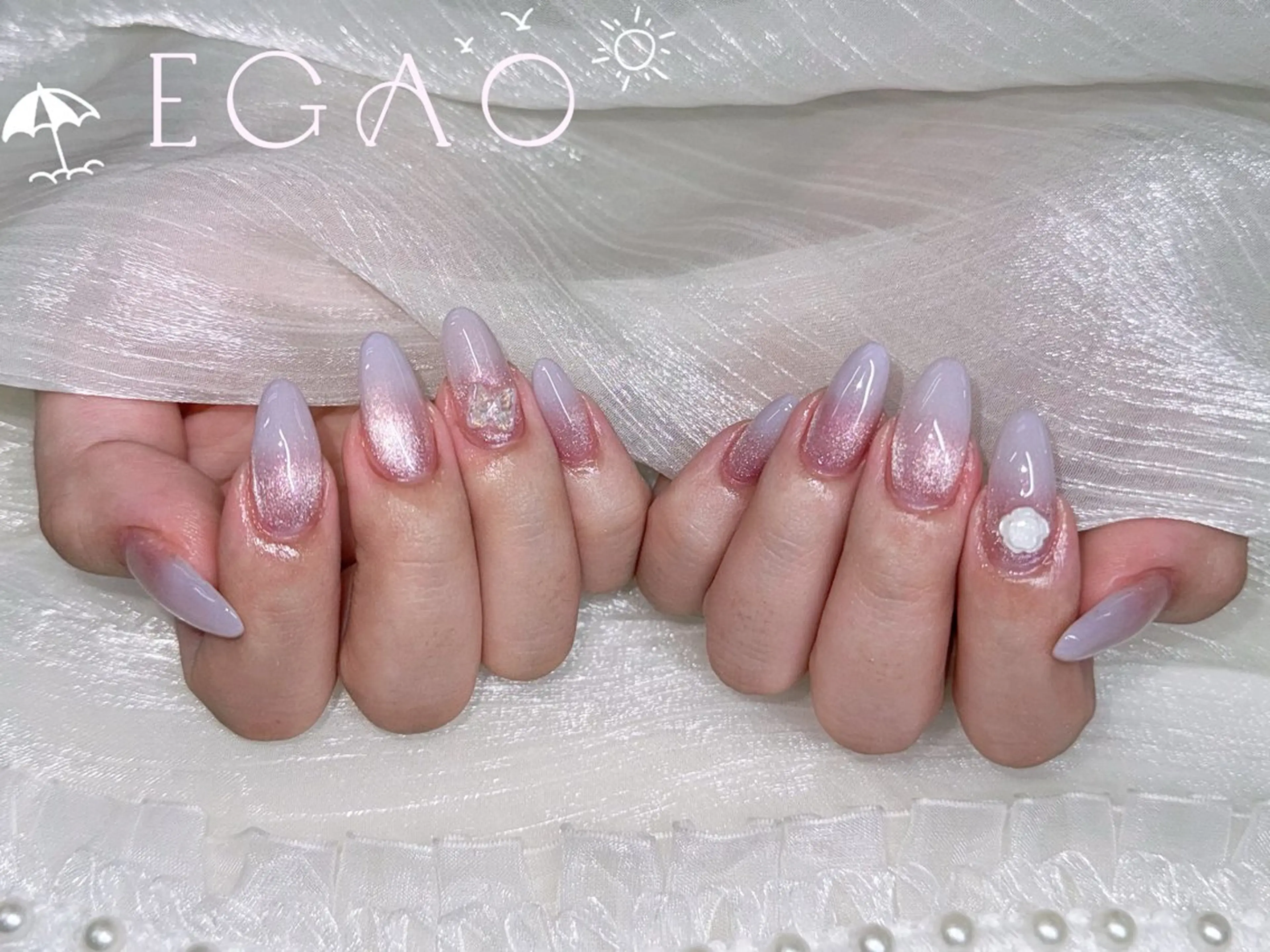 ネイル アートネイル フットネイル フレンチネイル ジェルネイル グラデーション ハンドネイル Egao Nail錦糸町店のネイルデザイン