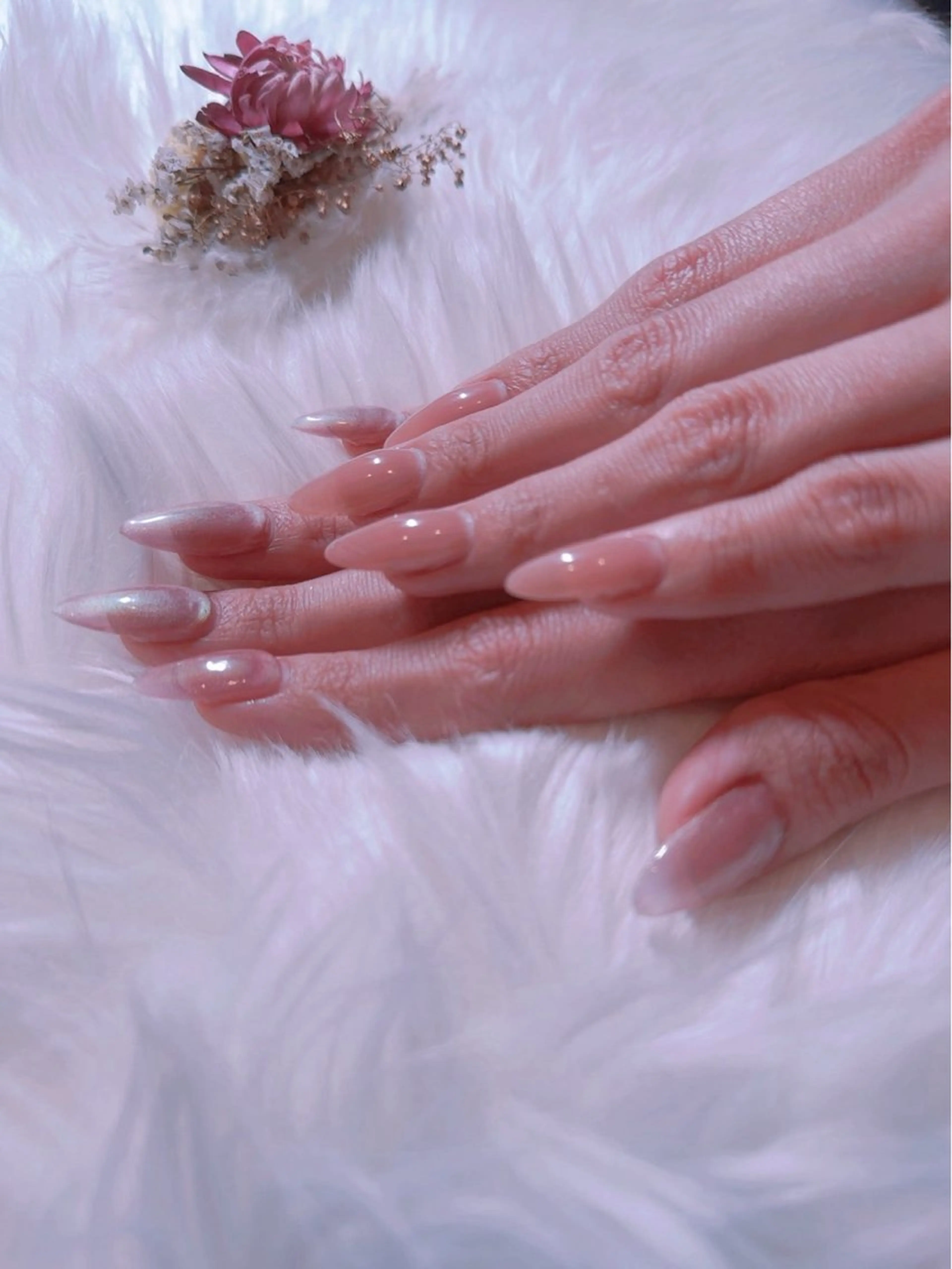 ネイル オーロラネイル マグネットネイル ワンカラーネイル ムーンライズ かおりのネイルデザイン