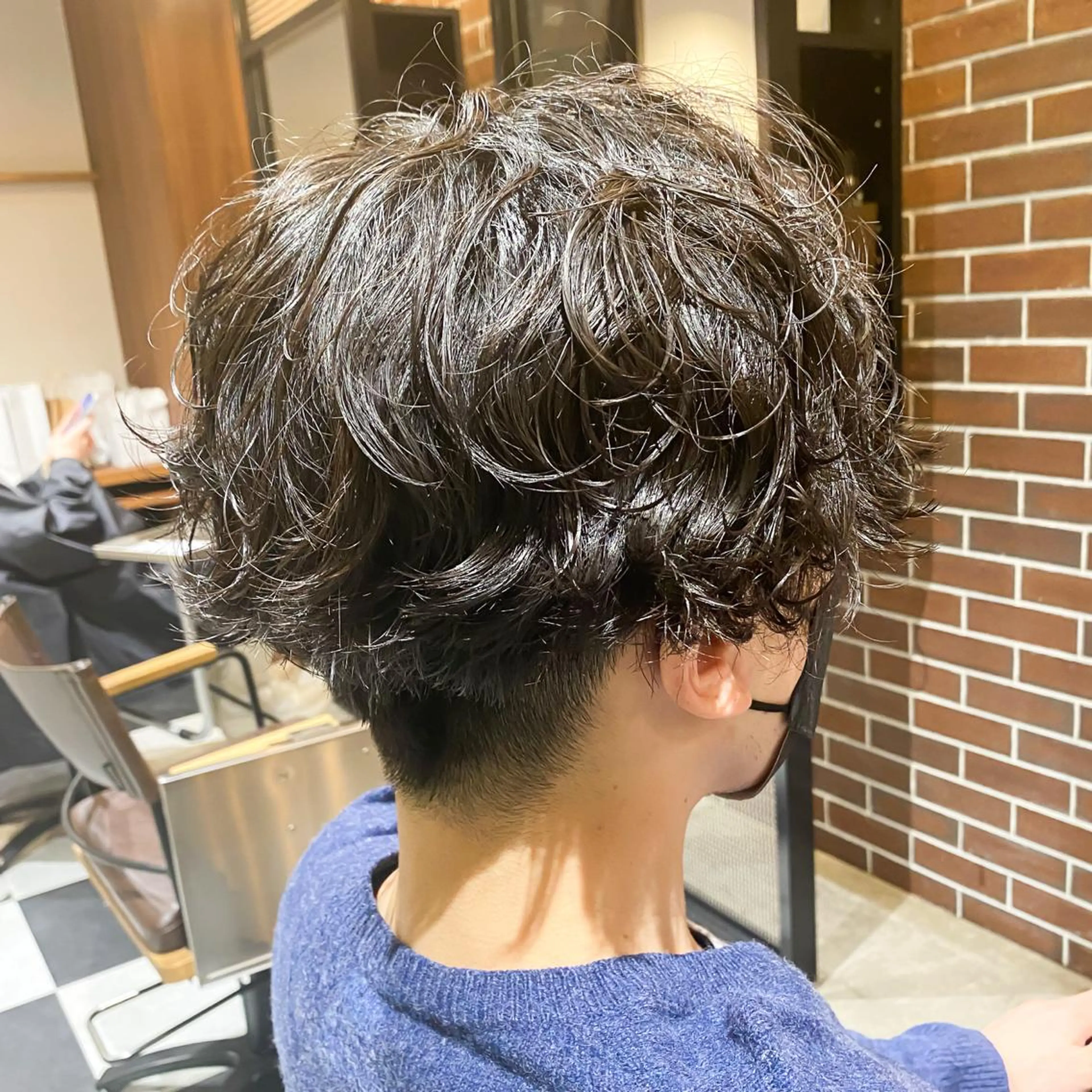 ミディアム パーマ メンズ ミディアムパーマ メンズパーマ ハッシュカット/艶感 カラー/ユウキ✨のヘアスタイル