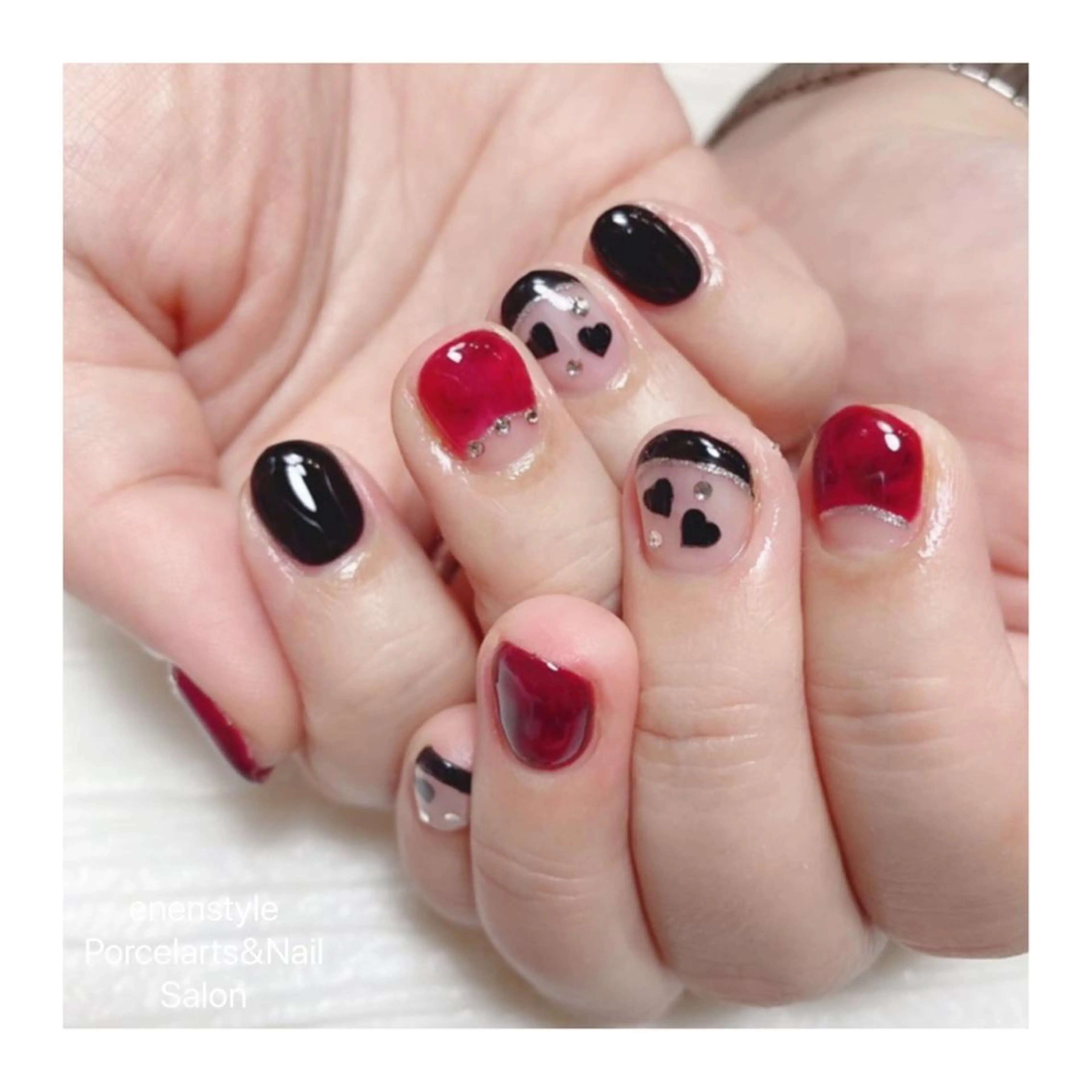 ショート ネイル ハンドネイル 👑enen style👑のネイルデザイン