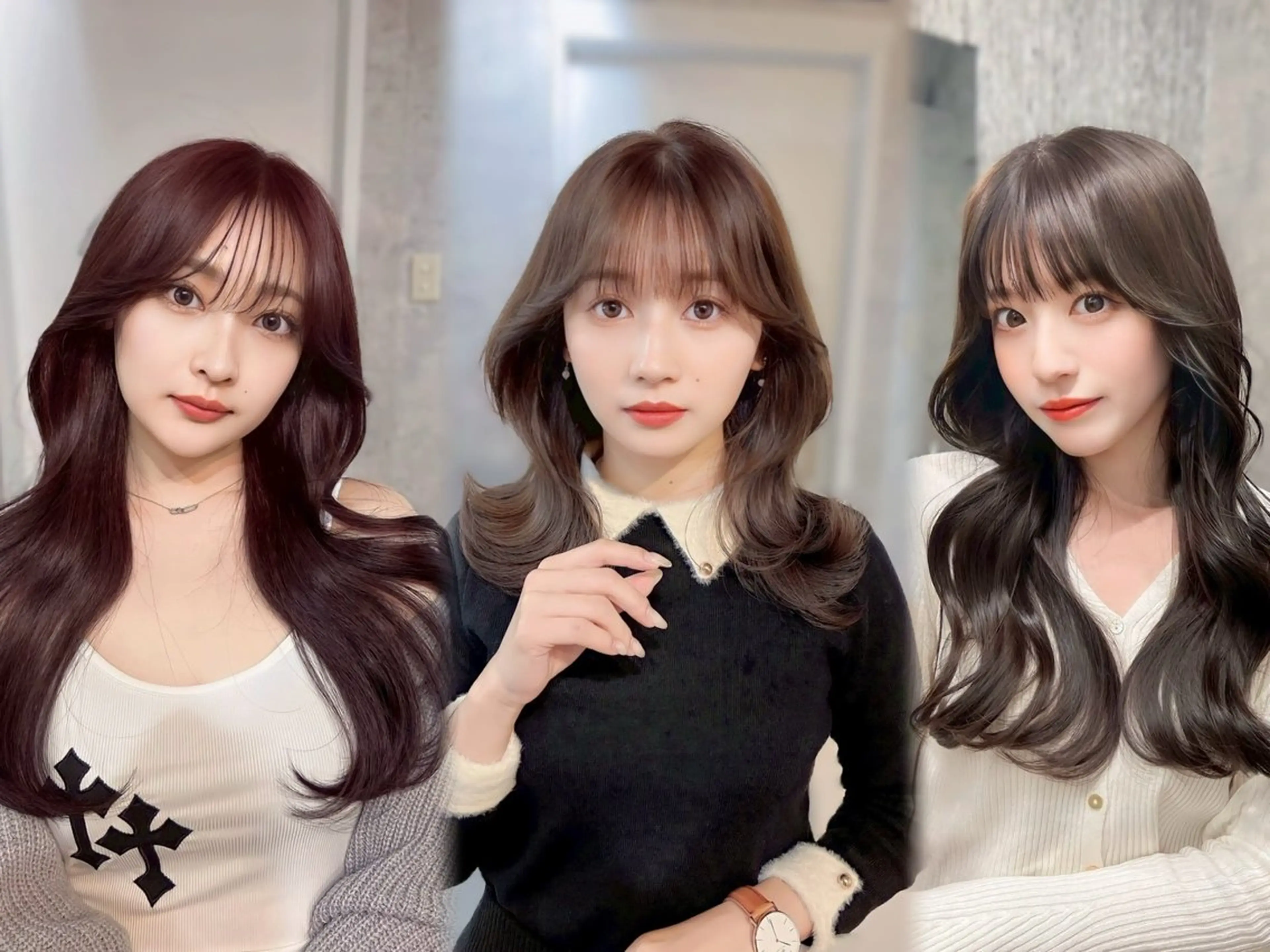 ロング ハイライト 髪質改善 韓国風ヘア レイヤーカット 縮毛矯正 カット ヘアカラー トリートメント 髪質改善/レイヤー/ ショート/koshiのヘアスタイル