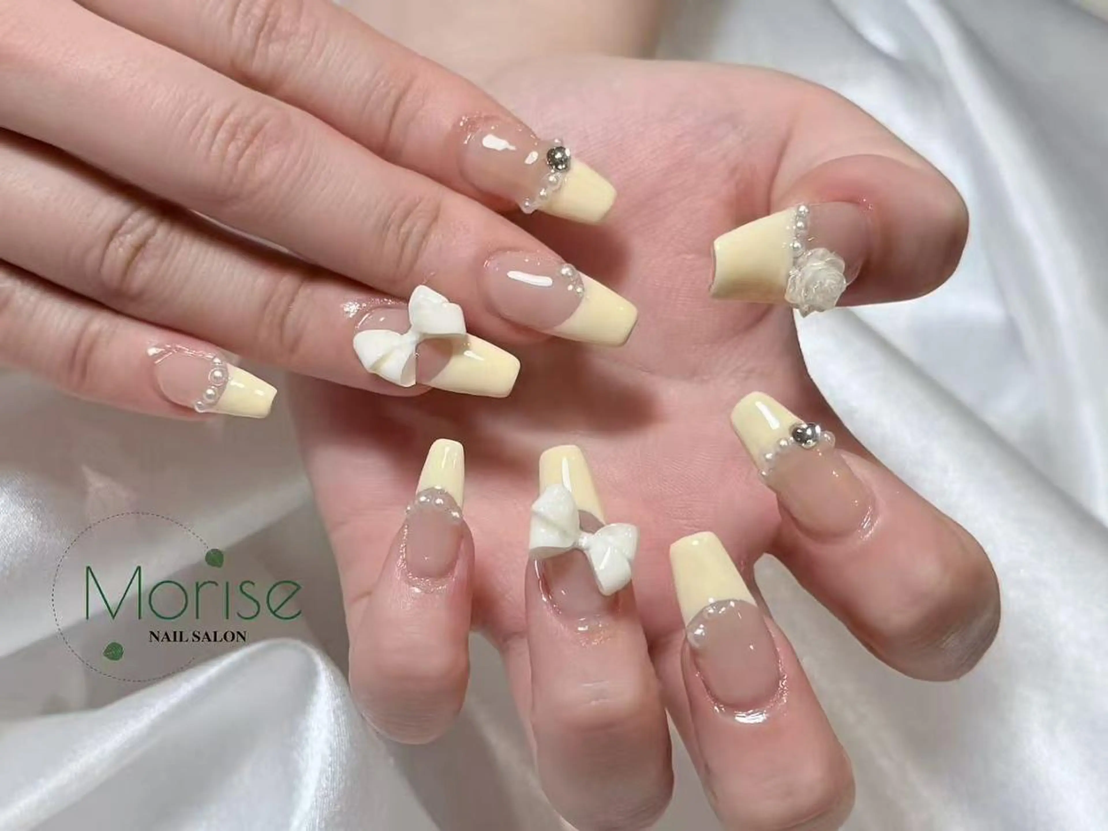 ネイル チークネイル 長さ出し フレンチネイル ジェルネイル マグネットネイル ハンドネイル ハンドケア MoriseNail 表参道 Ninaになのネイルデザイン