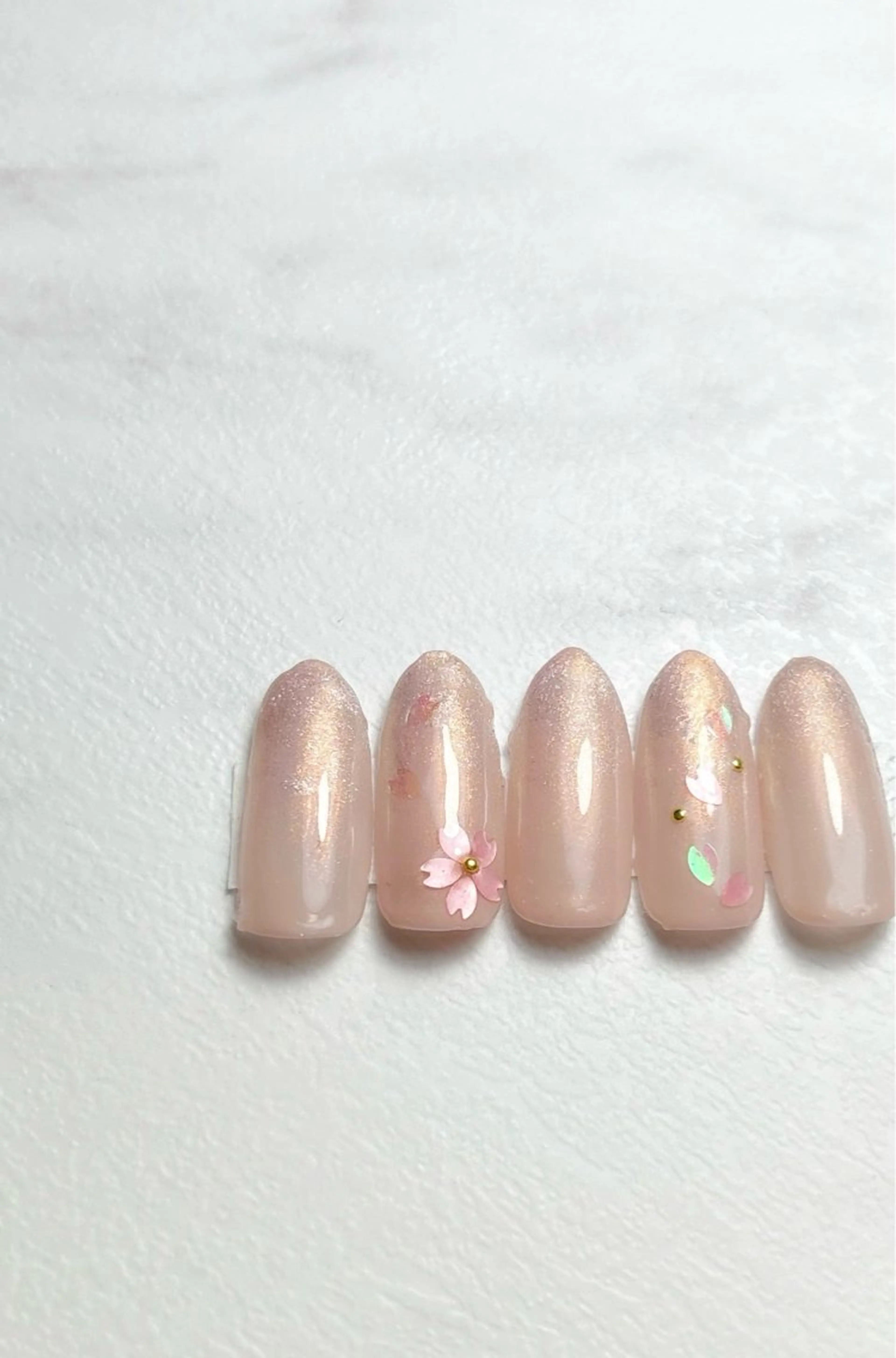 ネイル 桜ネイル 入学式 卒業式 mi hoのネイルデザイン