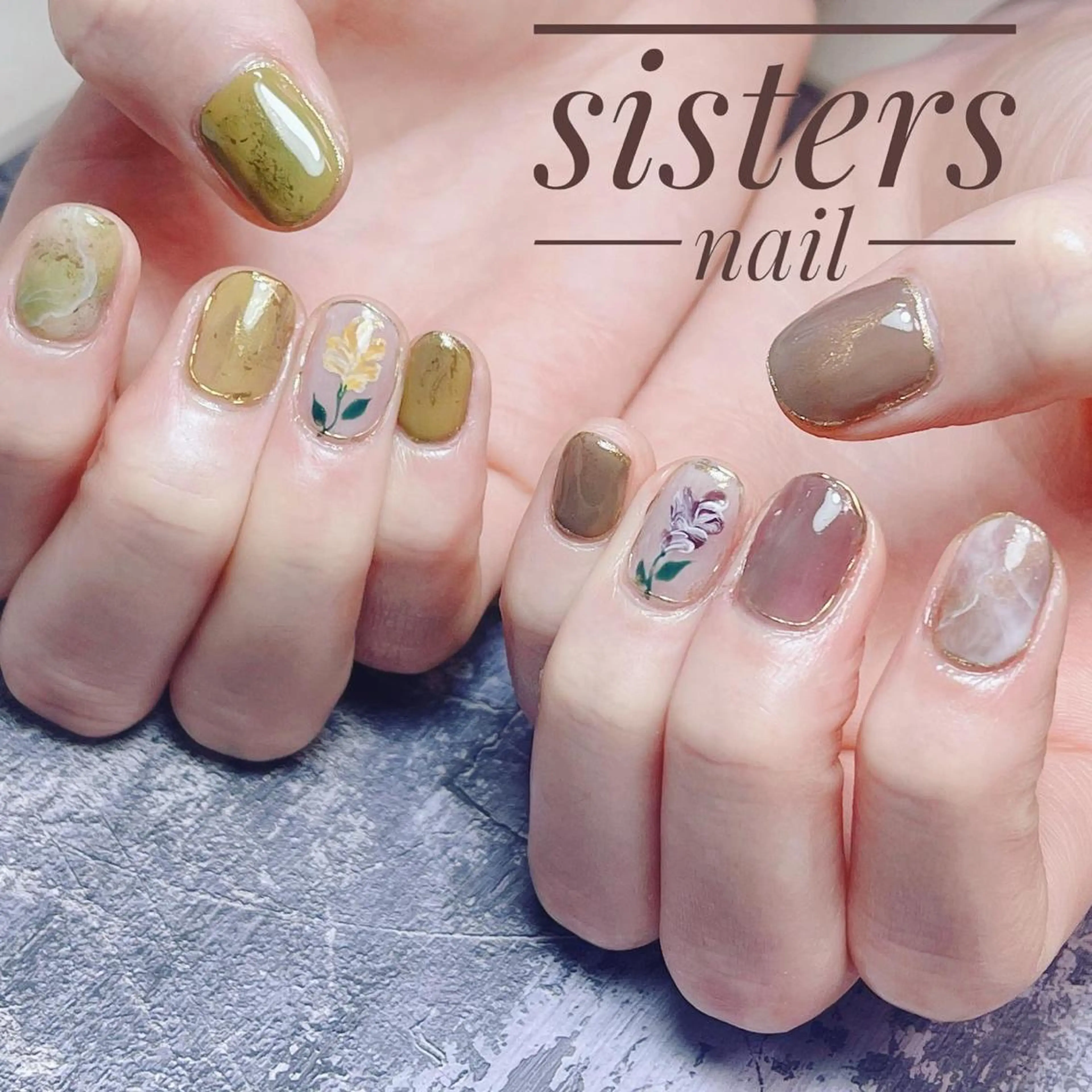 ネイル アートネイル キラキラネイル ミラーネイル ニュアンスネイル 夏ネイル ハンドネイル ハンドケア sisters nail.fのネイルデザイン