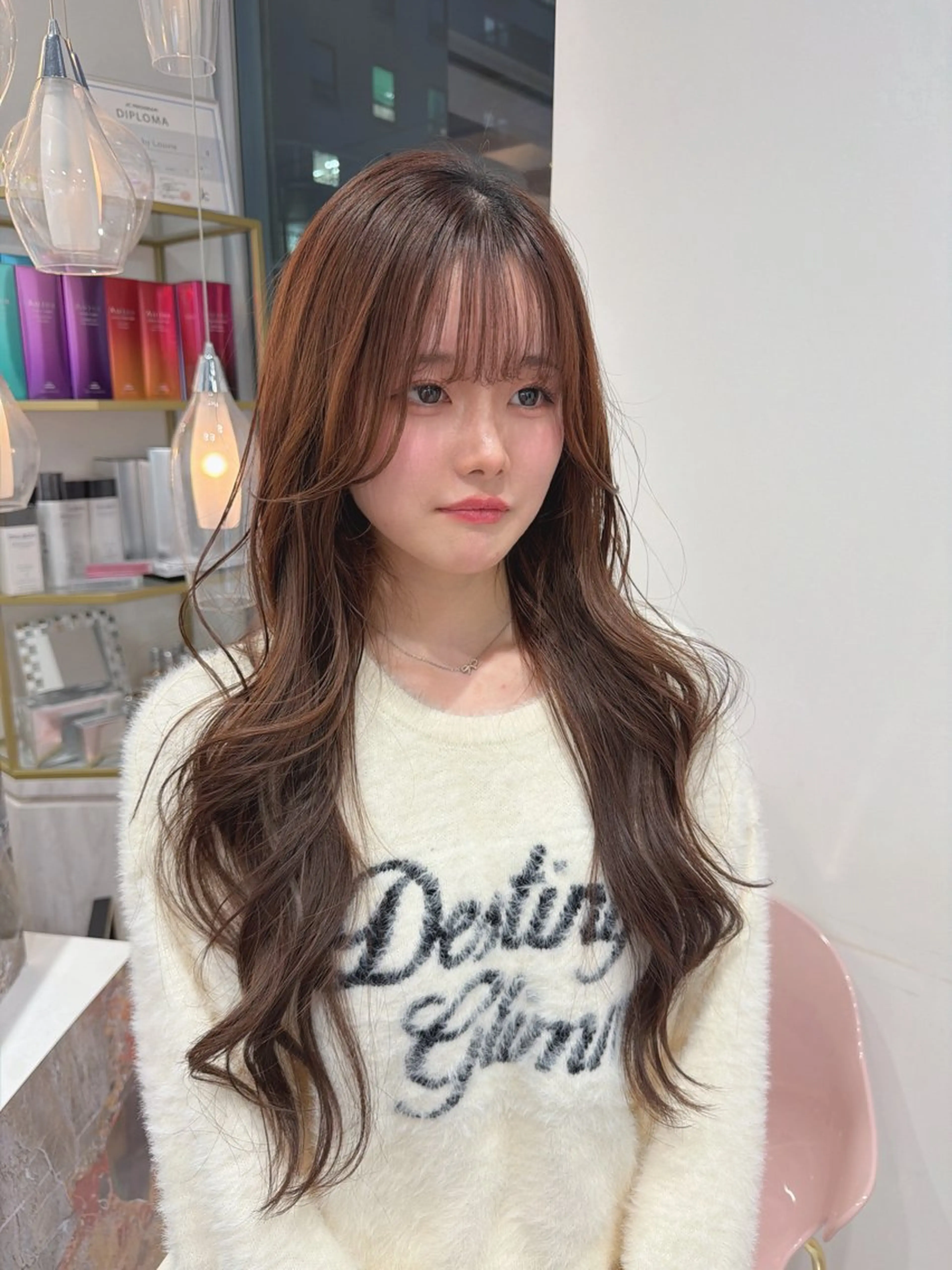 ロング カラー レイヤーカット カット ヘアカラー SAYAKA 🍒／ボブ／暖色のヘアスタイル