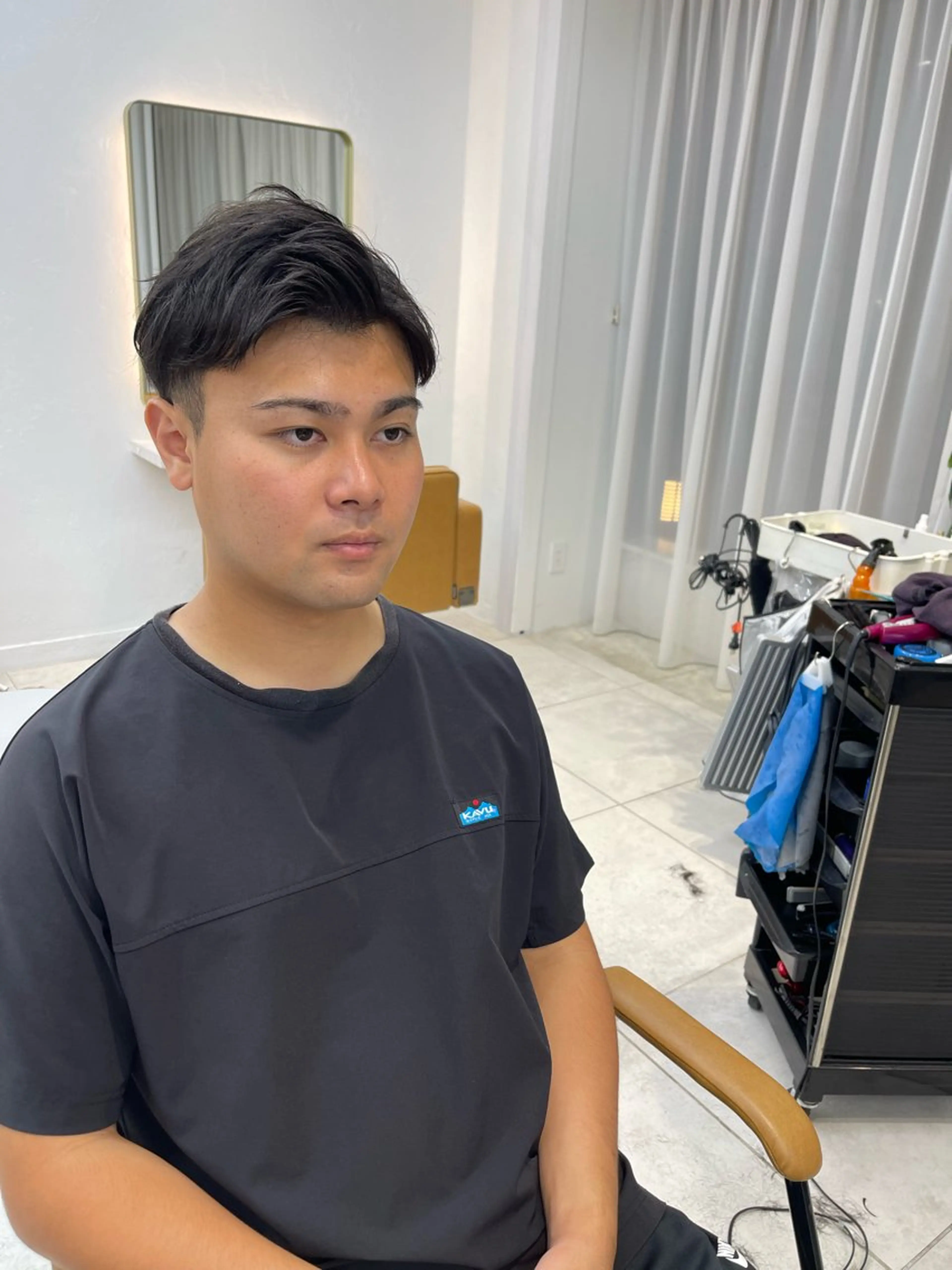 メンズ 中顔面短縮 顔まわり新田大翔のヘアスタイル