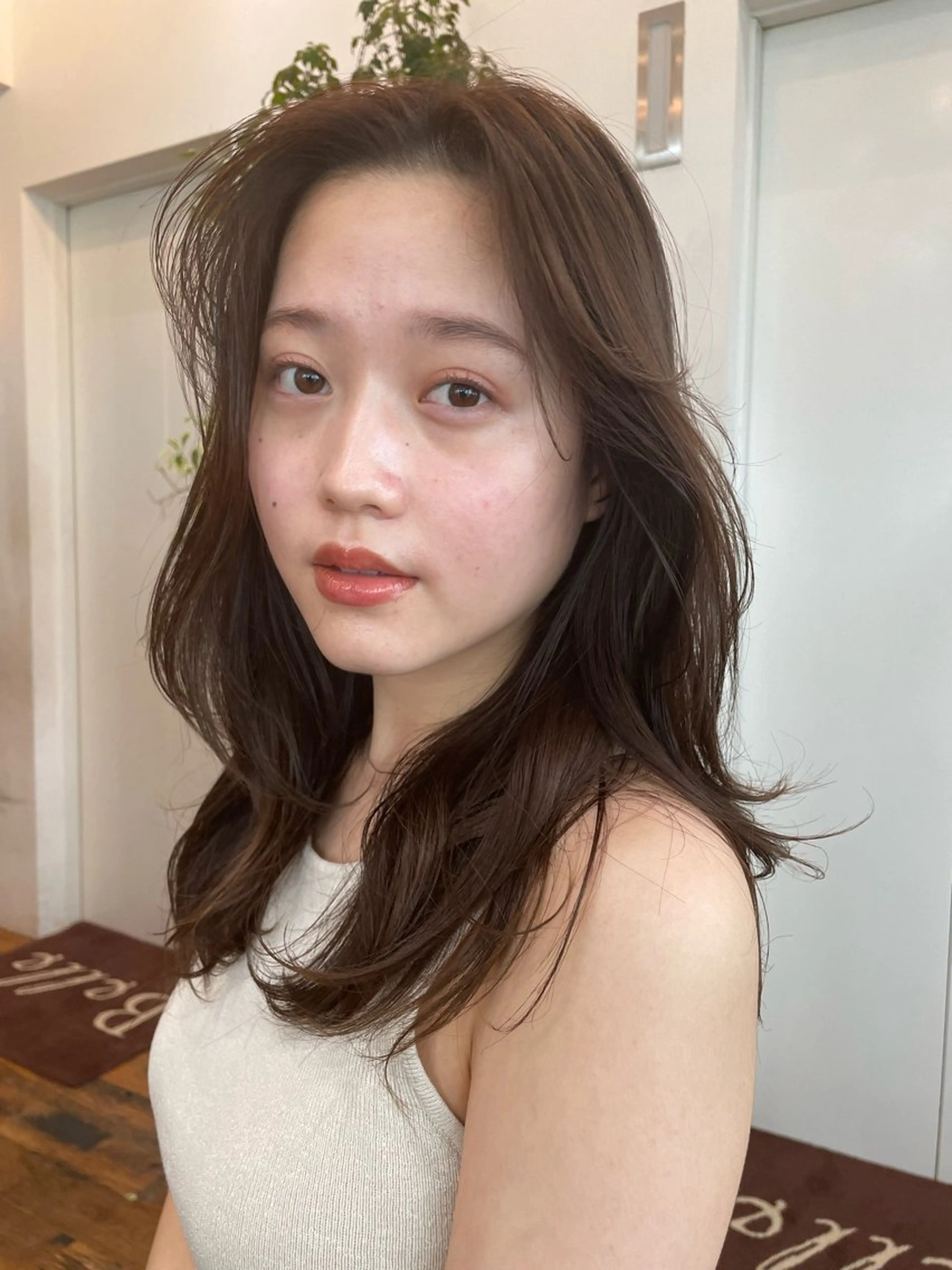 セミロング カラー メンズ／パーマ ／レディース髪質改善のヘアスタイル