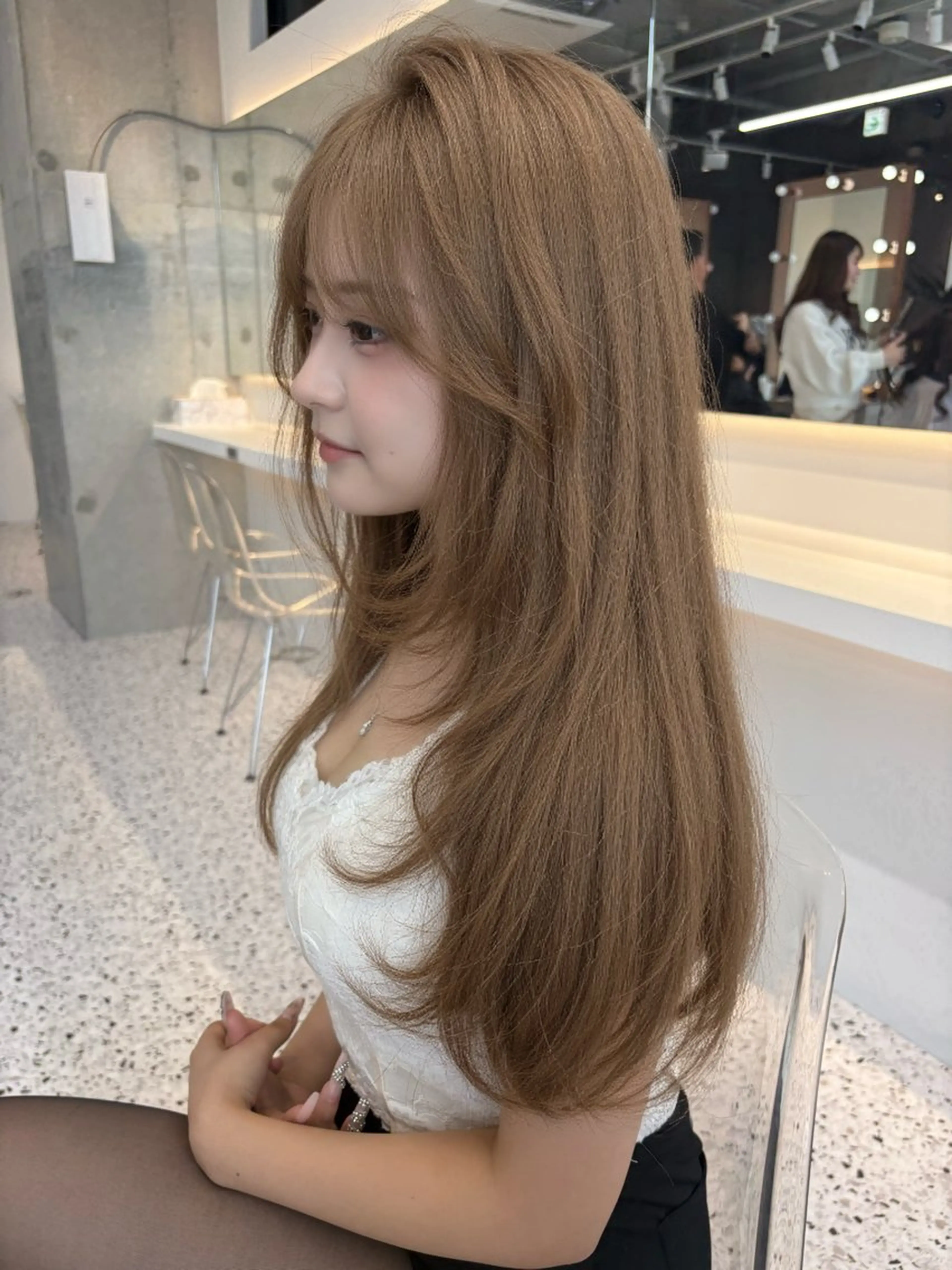 セミロング ヘアカラー トリートメント 🎀似合わせカット/ 透明感カラー/翼🎀のヘアスタイル