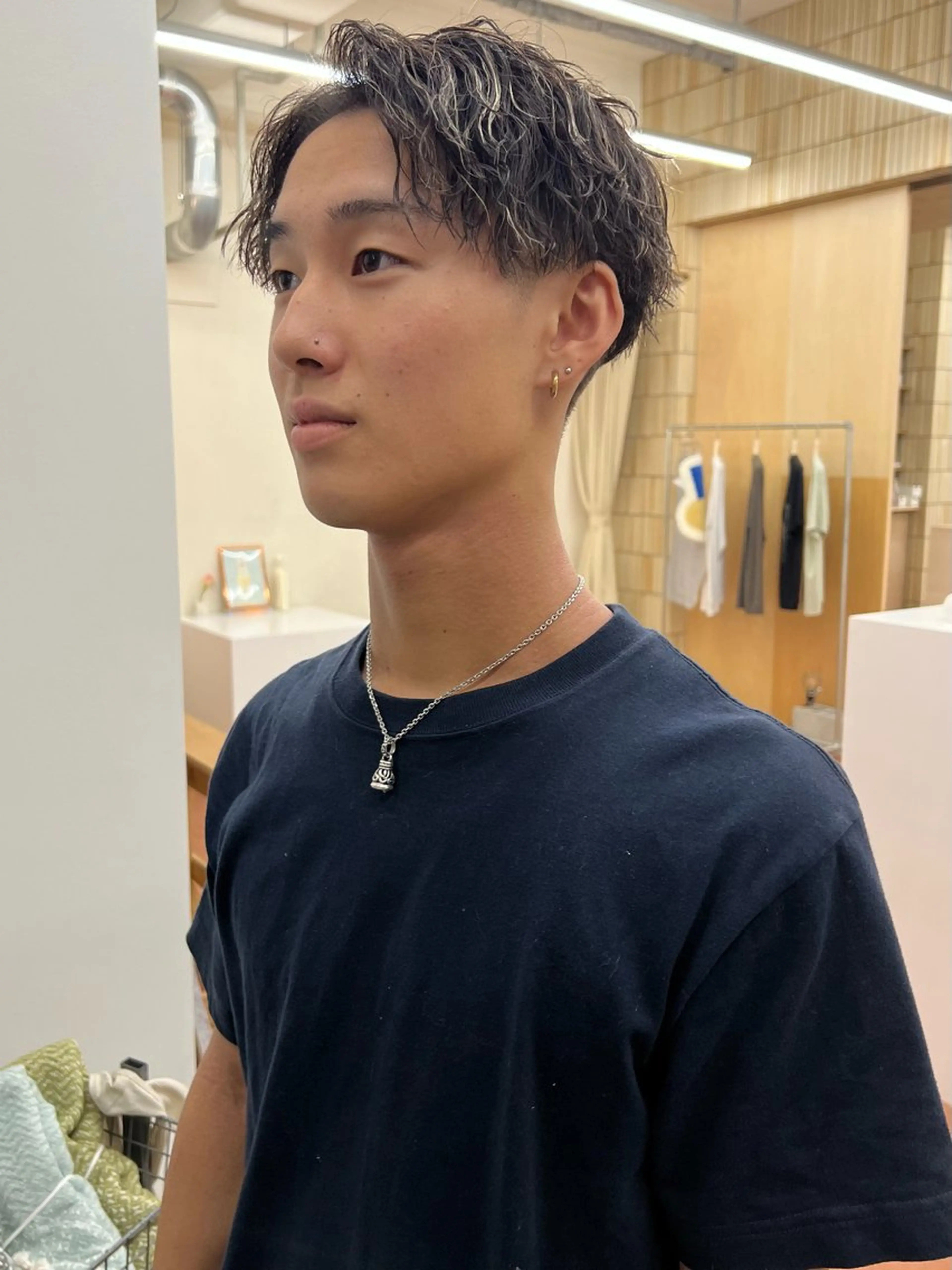 ショート カラー パーマ メンズ カット ヘアカラー パーマ 縮毛矯正 トリートメント 矢場町/栄/上前津/ 佐藤祐希のヘアスタイル