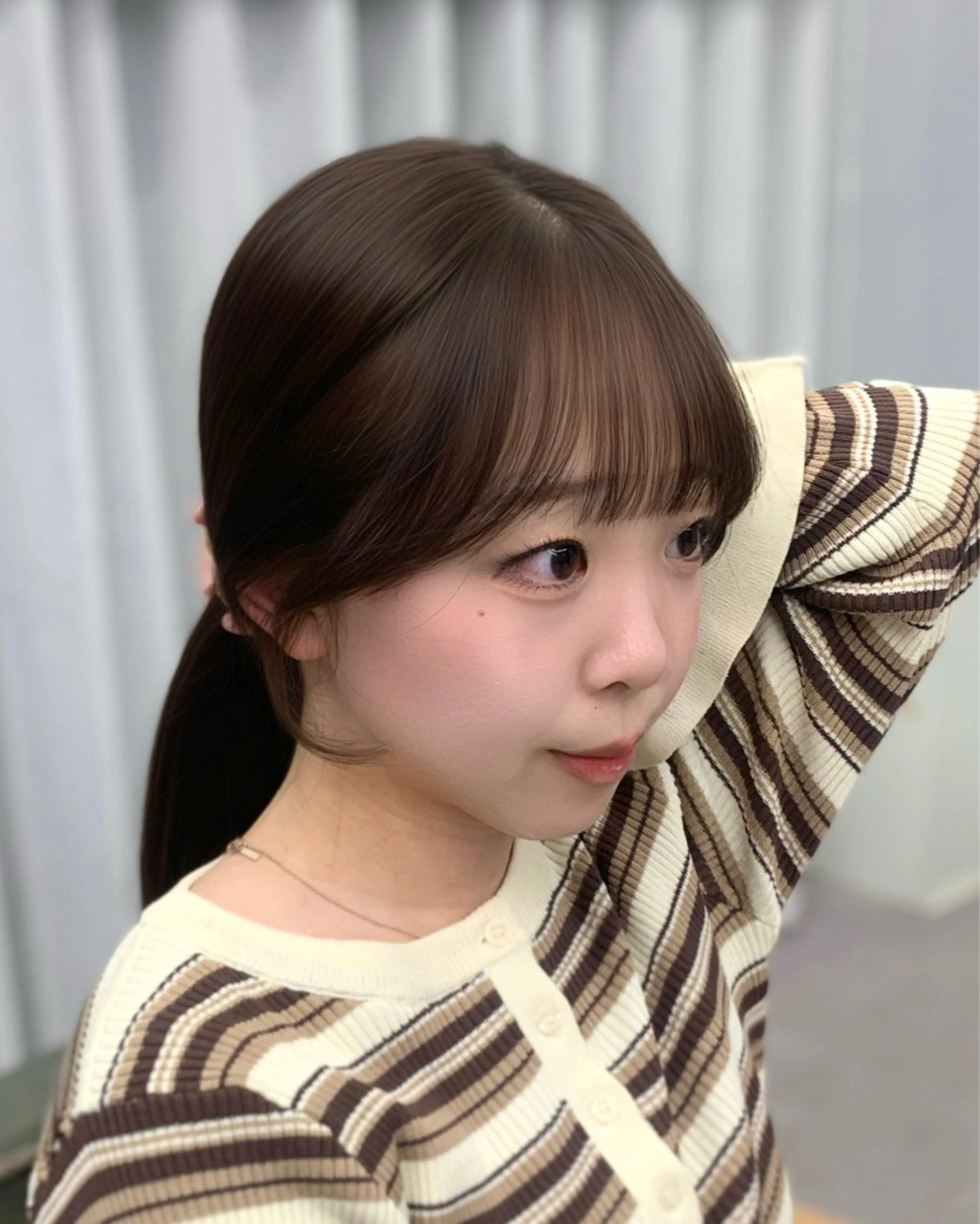 ロング カット ヘアカラー 🎀韓国風顔周り× 透明感/梅田/アリサのヘアスタイル