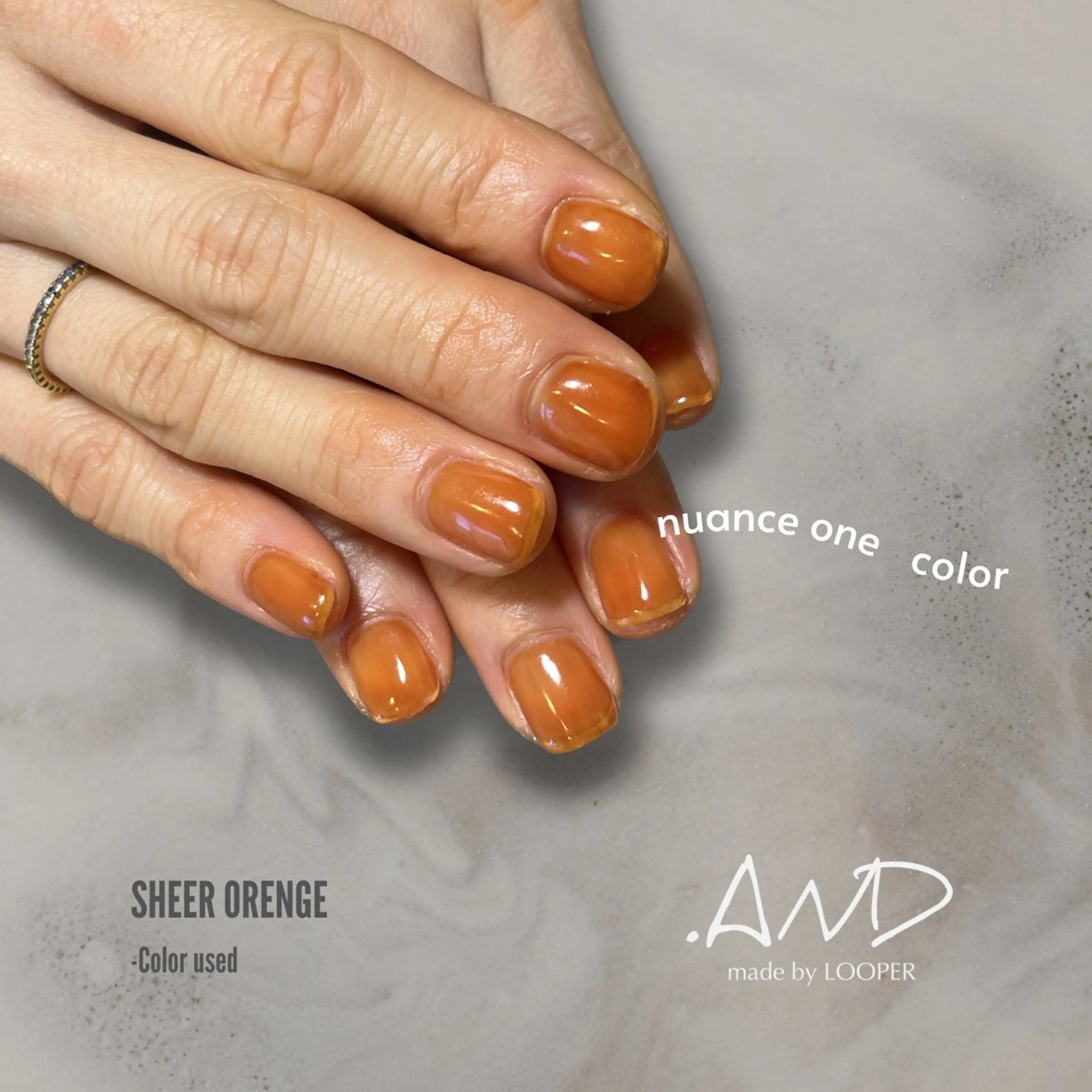 ネイル ニュアンスネイル オレンジ mzh ...のネイルデザイン