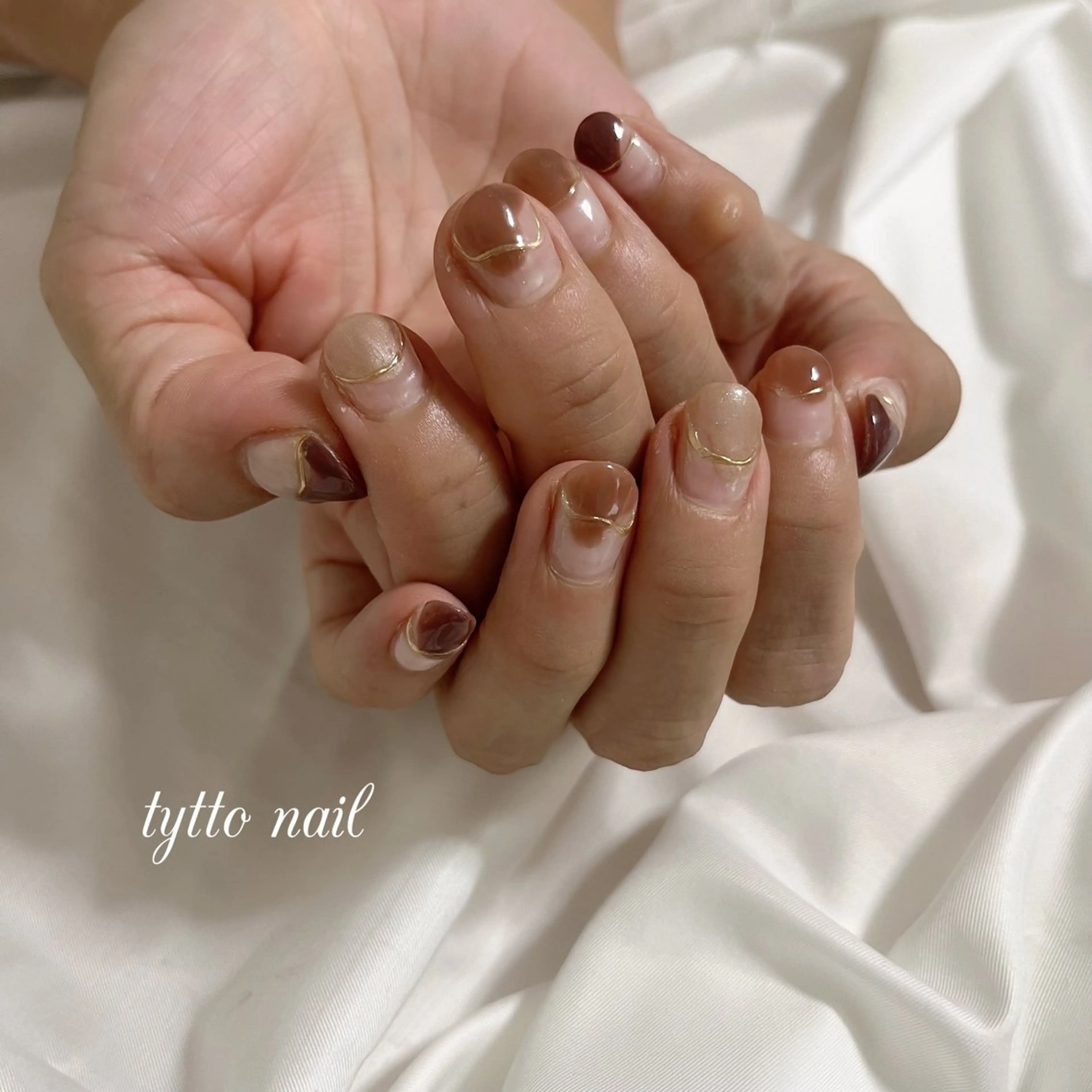 ネイル フレンチネイル ミラーネイル オフィスネイル シンプルネイル ハンドネイル tytto nail ❤︎‪‪eri‪‪のネイルデザイン