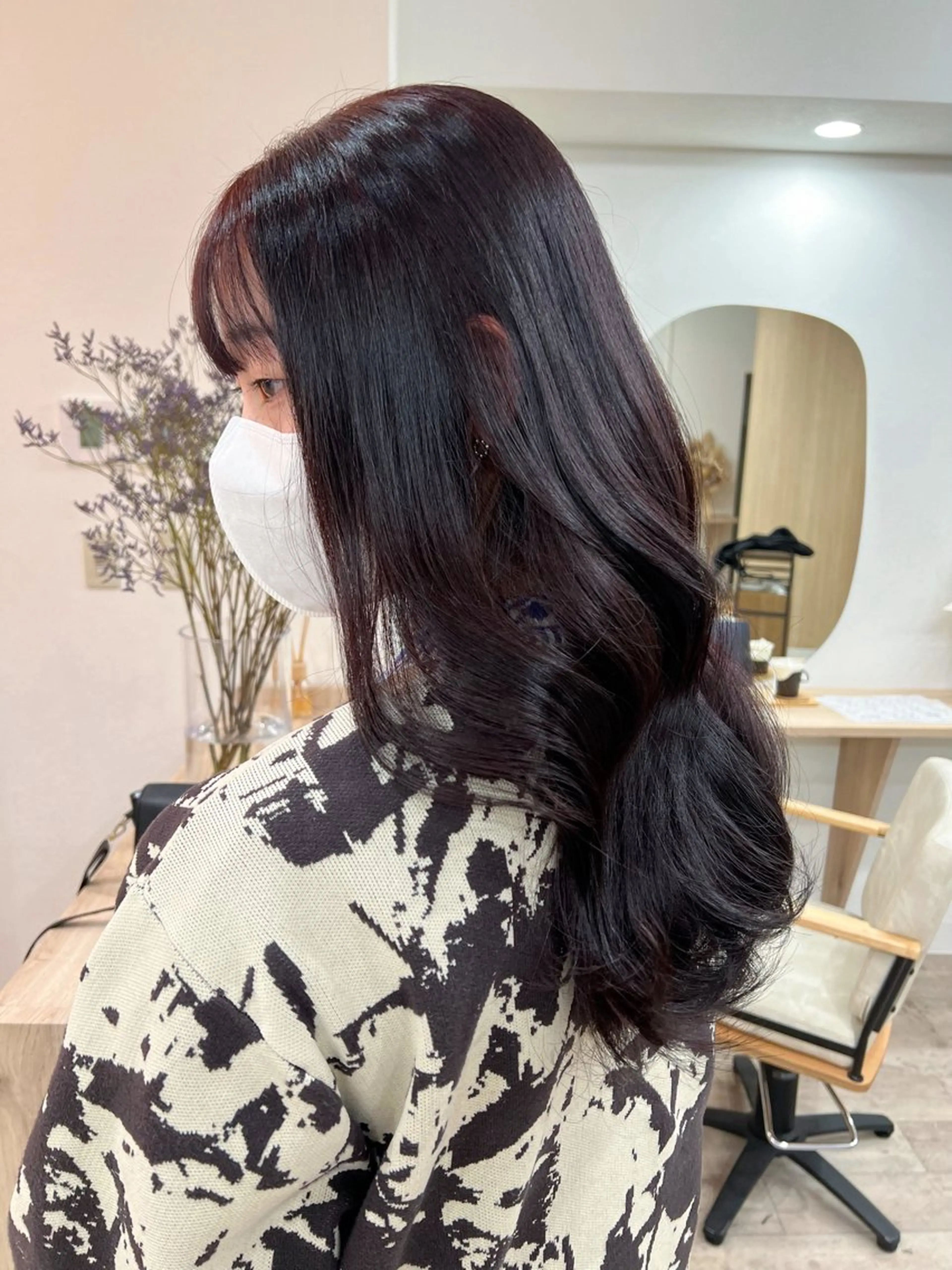 ロング カラー ヘアアレンジ レッドカラー TOKI mahoのヘアスタイル