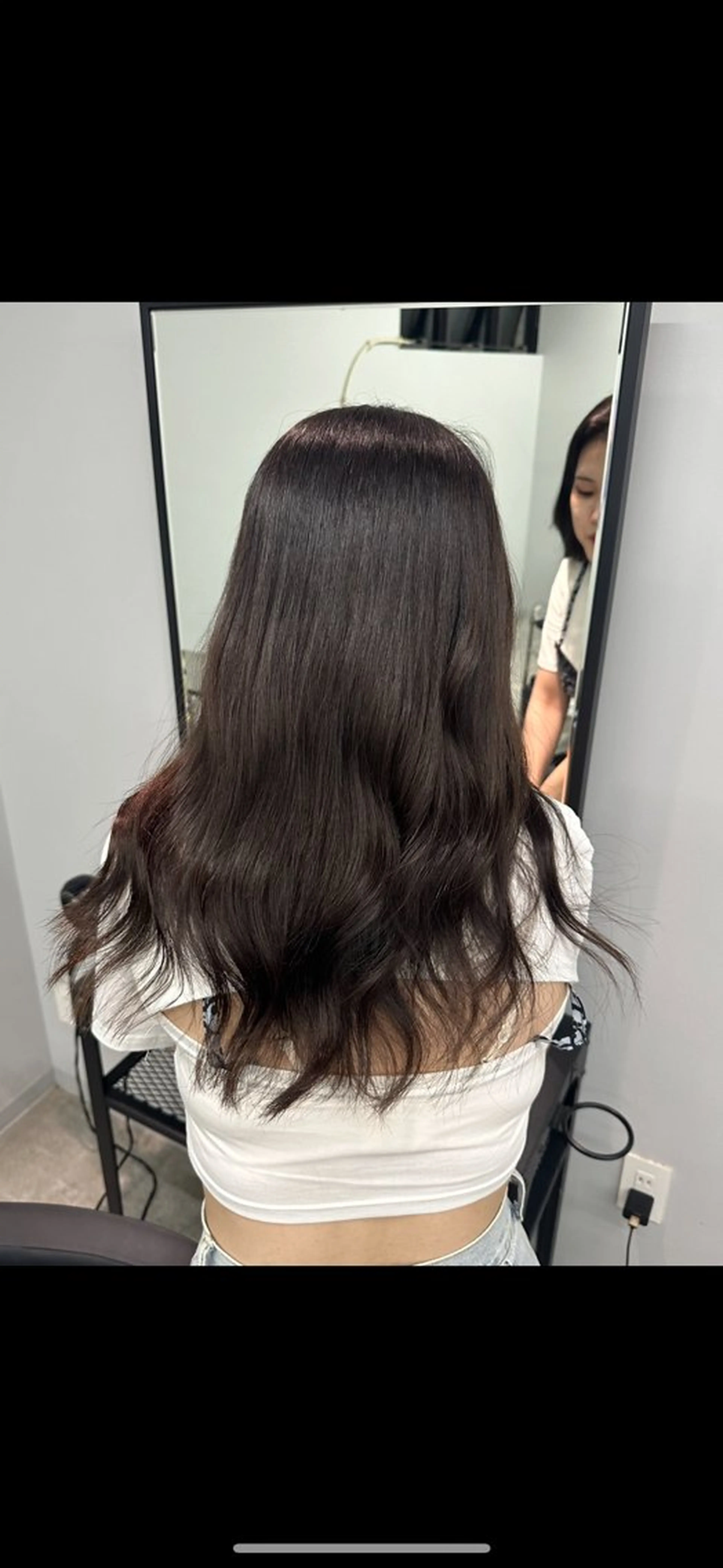 セミロング カラー 縮毛矯正/艶カラー /髪質改善/なんばのヘアスタイル