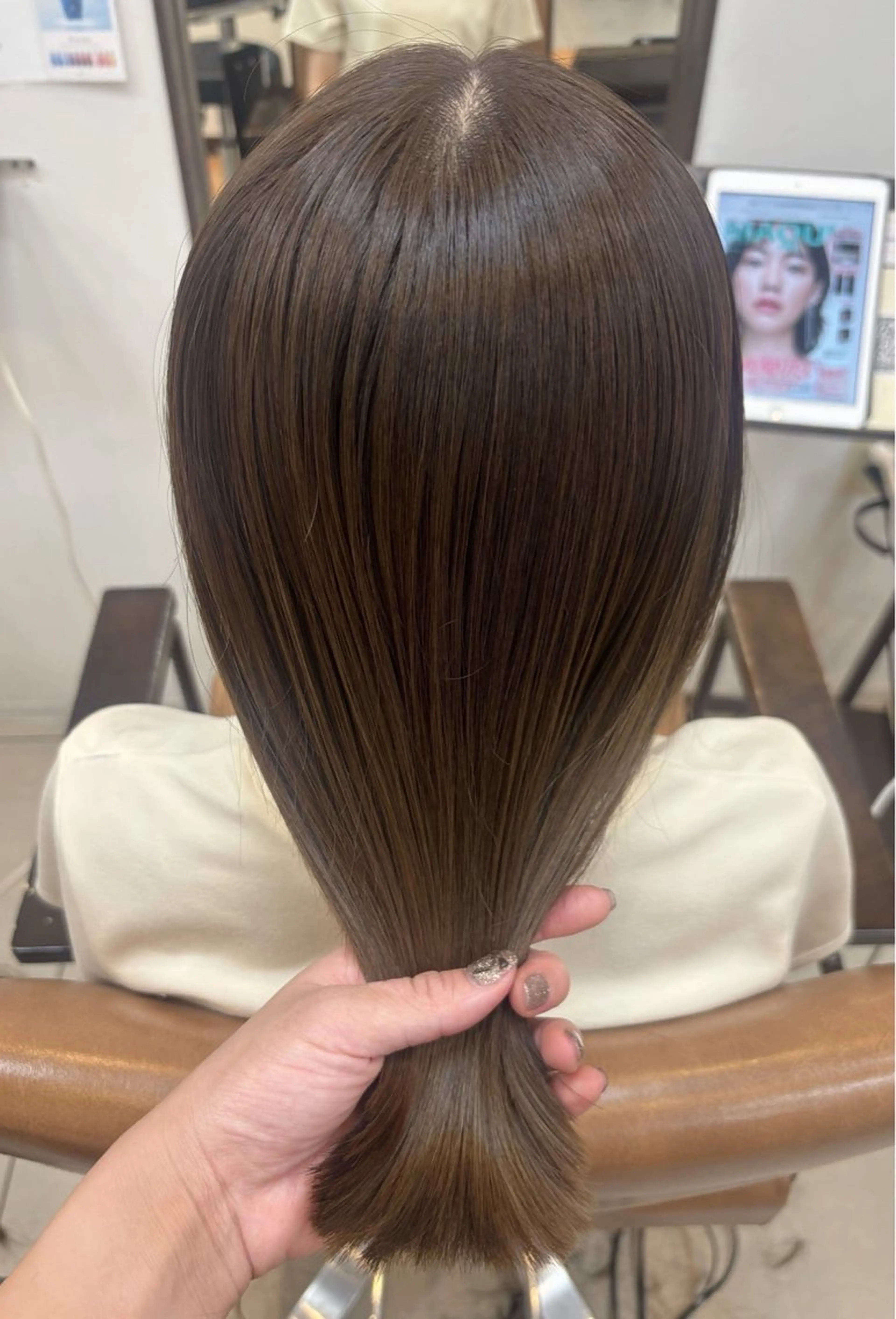 ミディアム カラー ベージュカラー 髪質改善 トリートメント ヘアカラー トリートメント 頭皮×髪質改善 透明感カラー💎中村のヘアスタイル