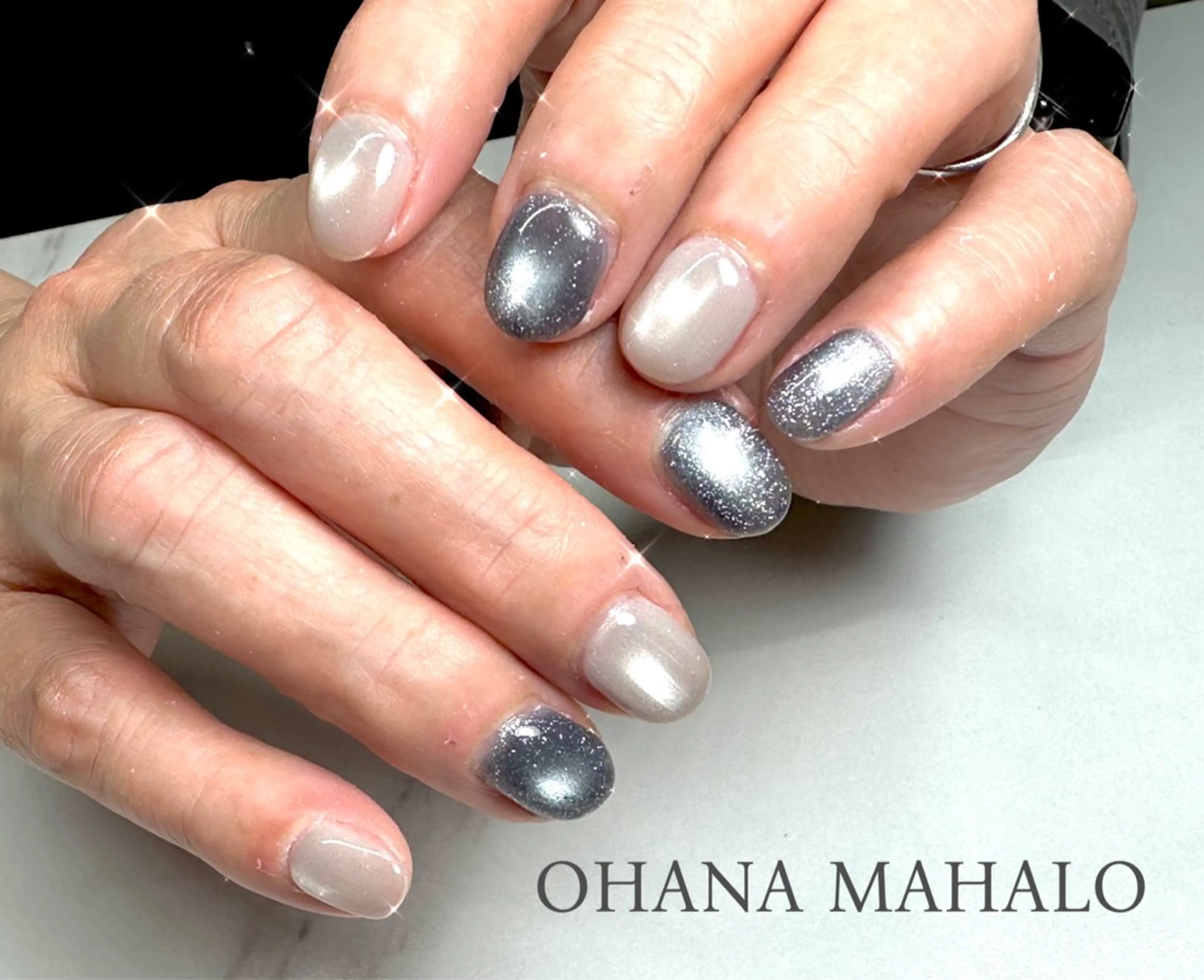 ネイル フラッシュネイル マグネットネイル シンプルネイル ハンドネイル Nailist Erikaのネイルデザイン