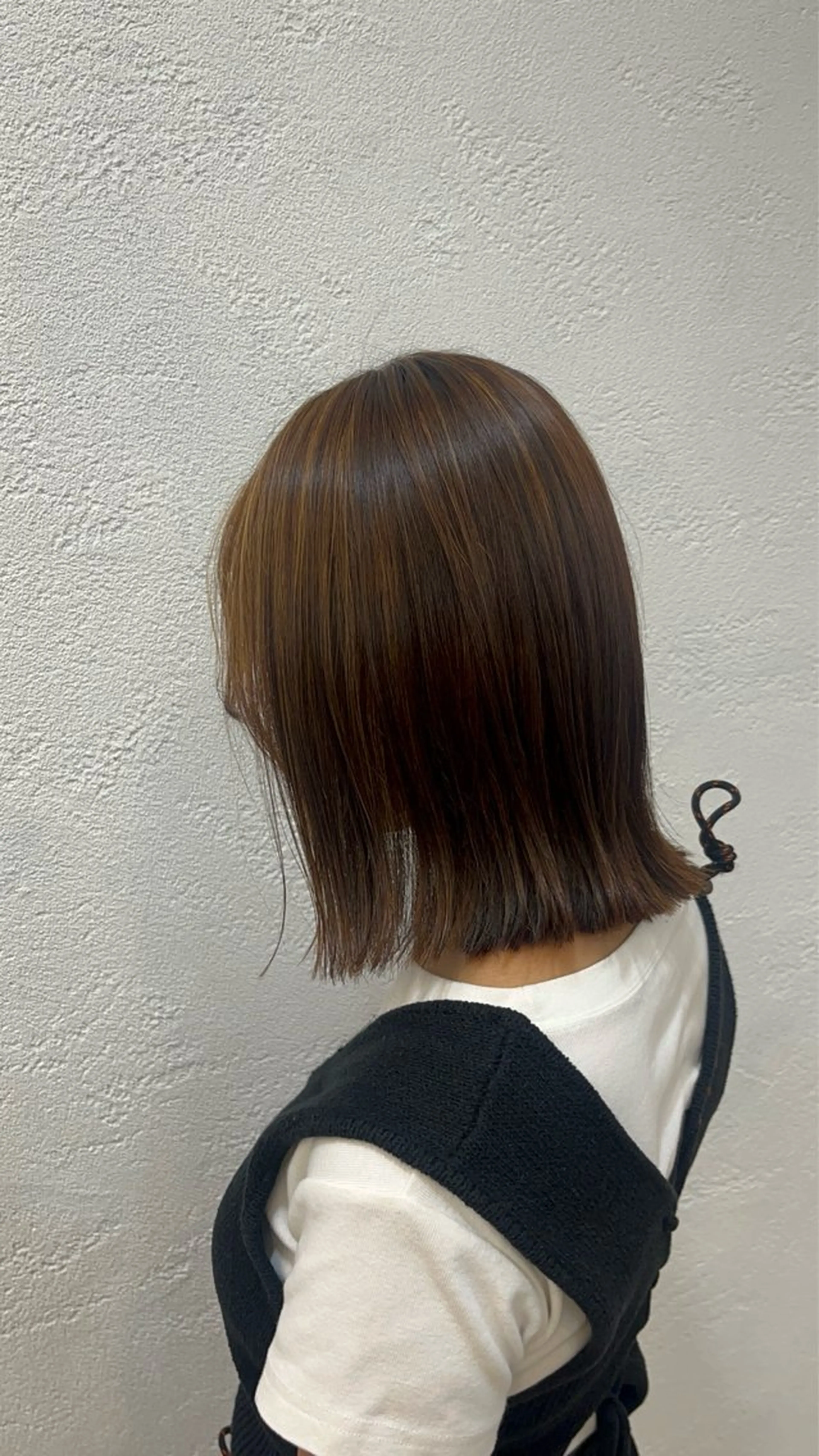 ミディアム 切りっぱなしボブ ボブ 山本 梨華のヘアスタイル