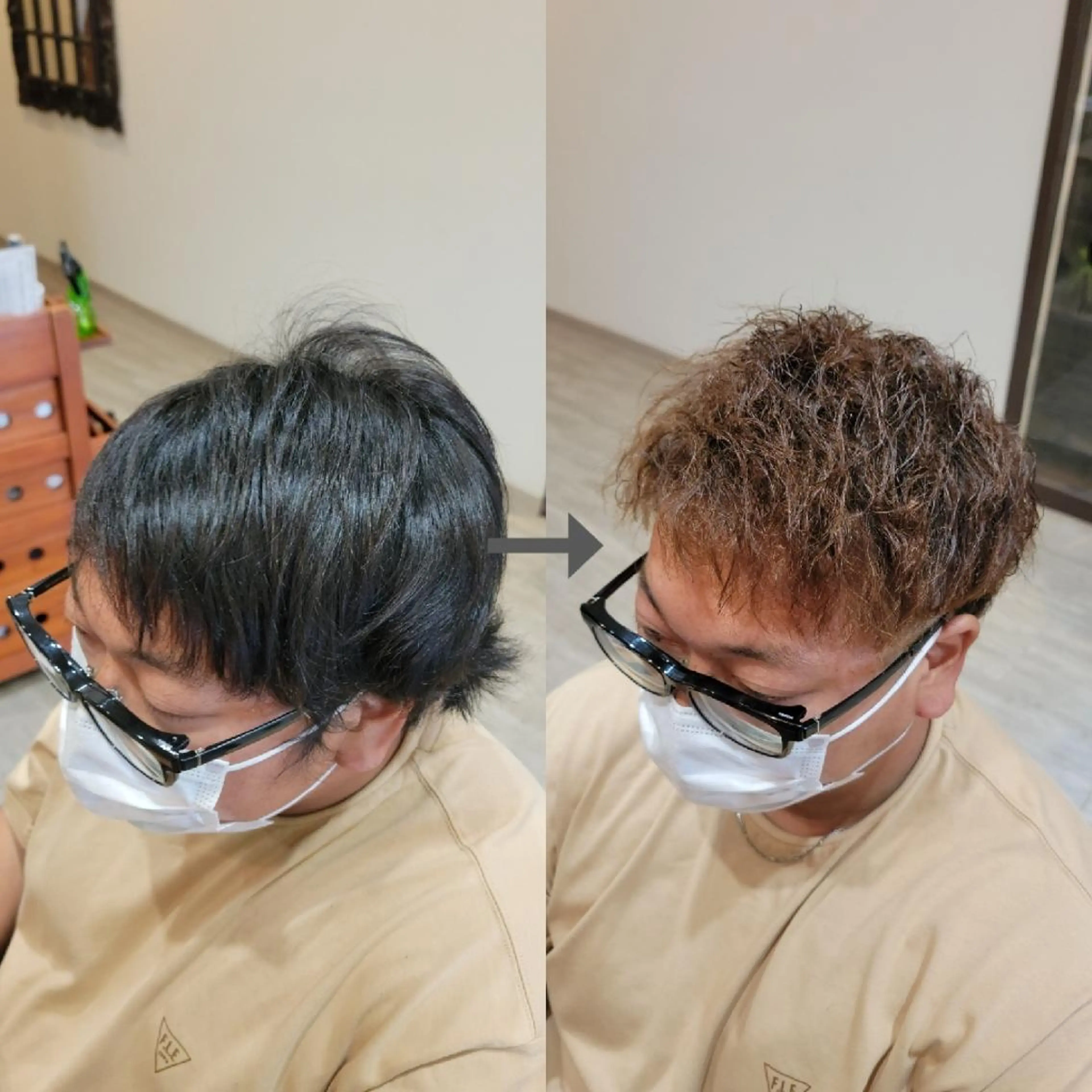 メンズ カット ヘアカラー パーマ トリートメント 山田 周のヘアスタイル