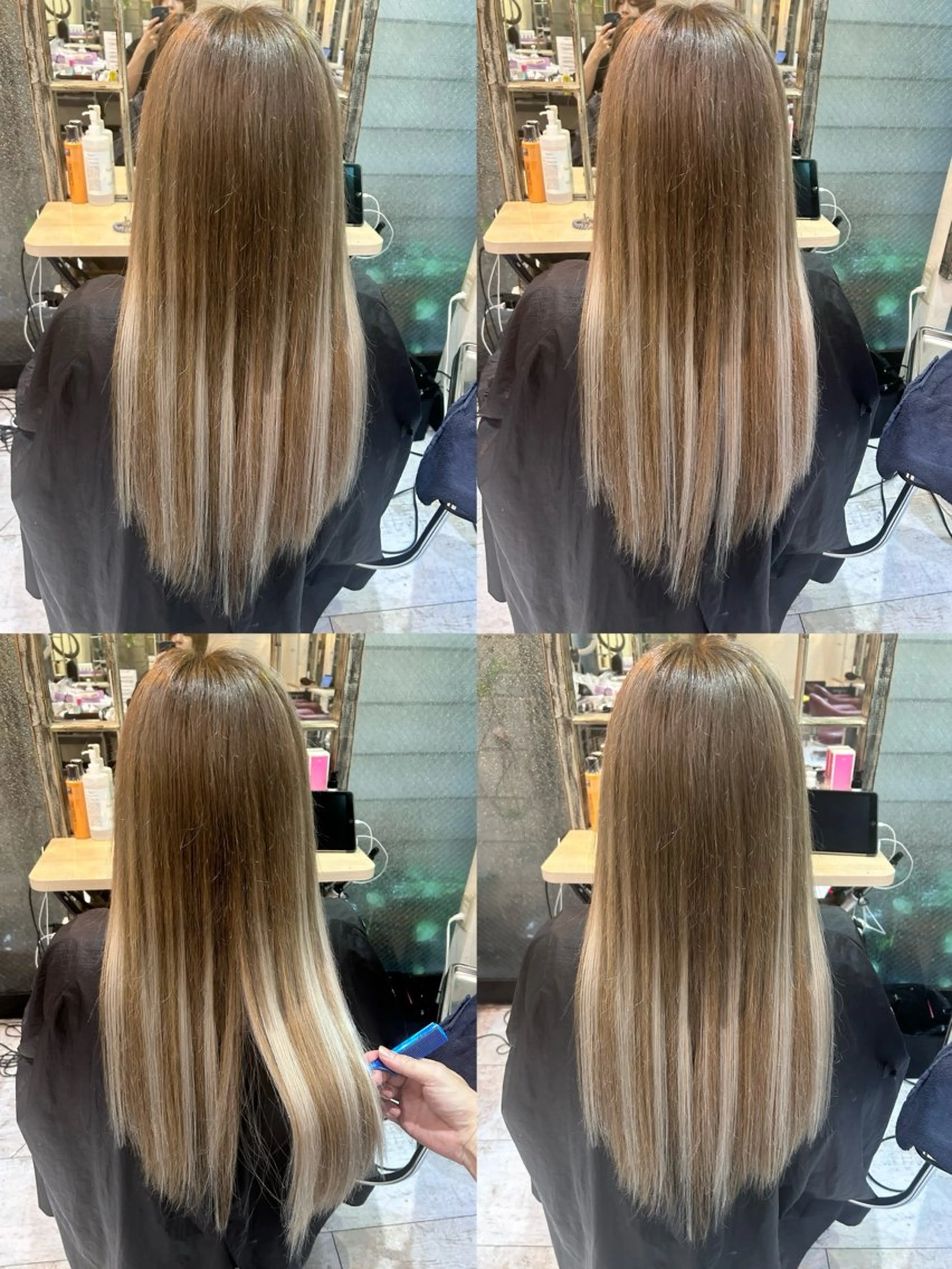 ロング カラー カット エクステ イズ ミのヘアスタイル