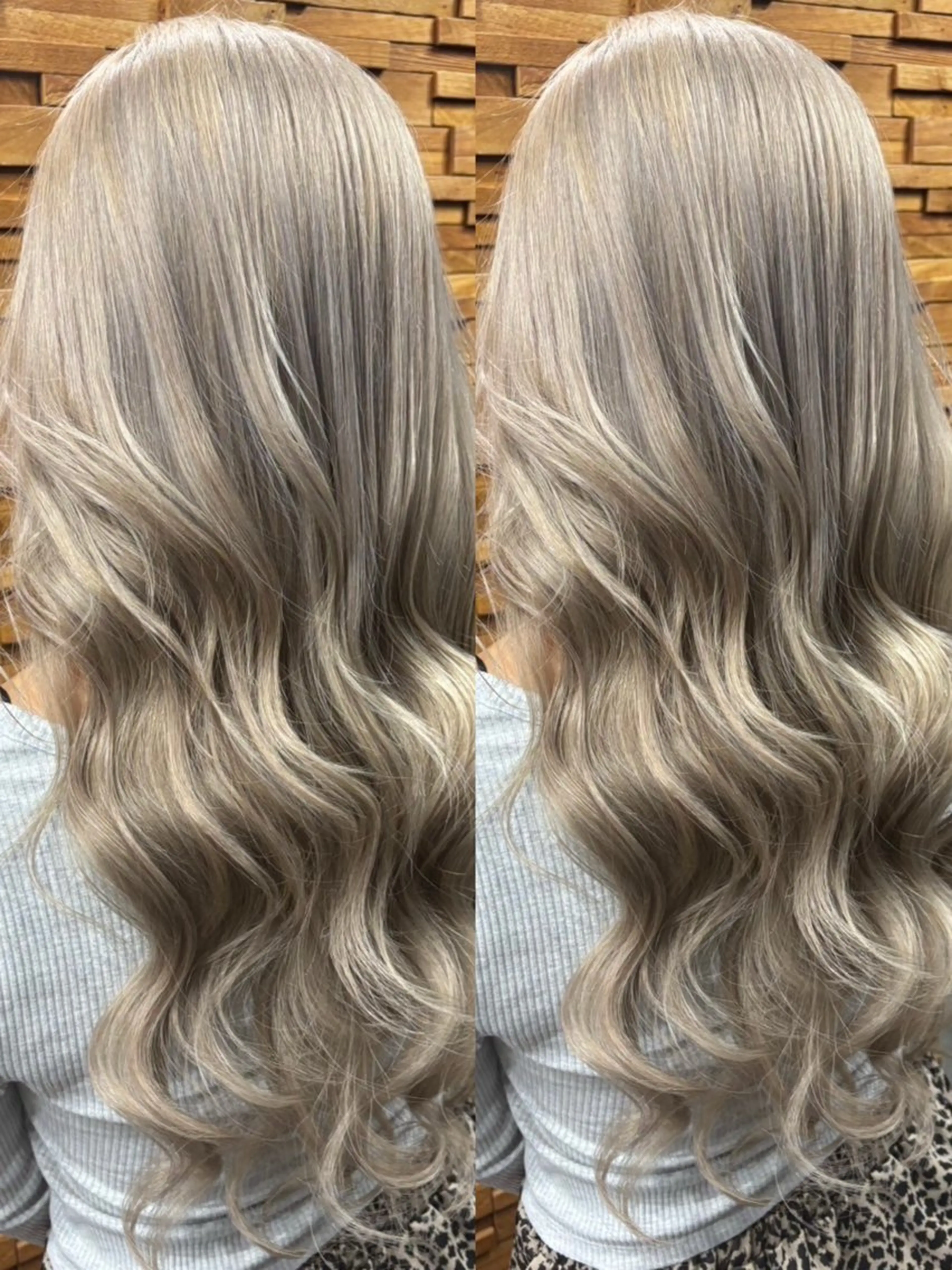 ロング カット ヘアカラー エクステ ハイトーン/エクステ 横浜/RIEのヘアスタイル