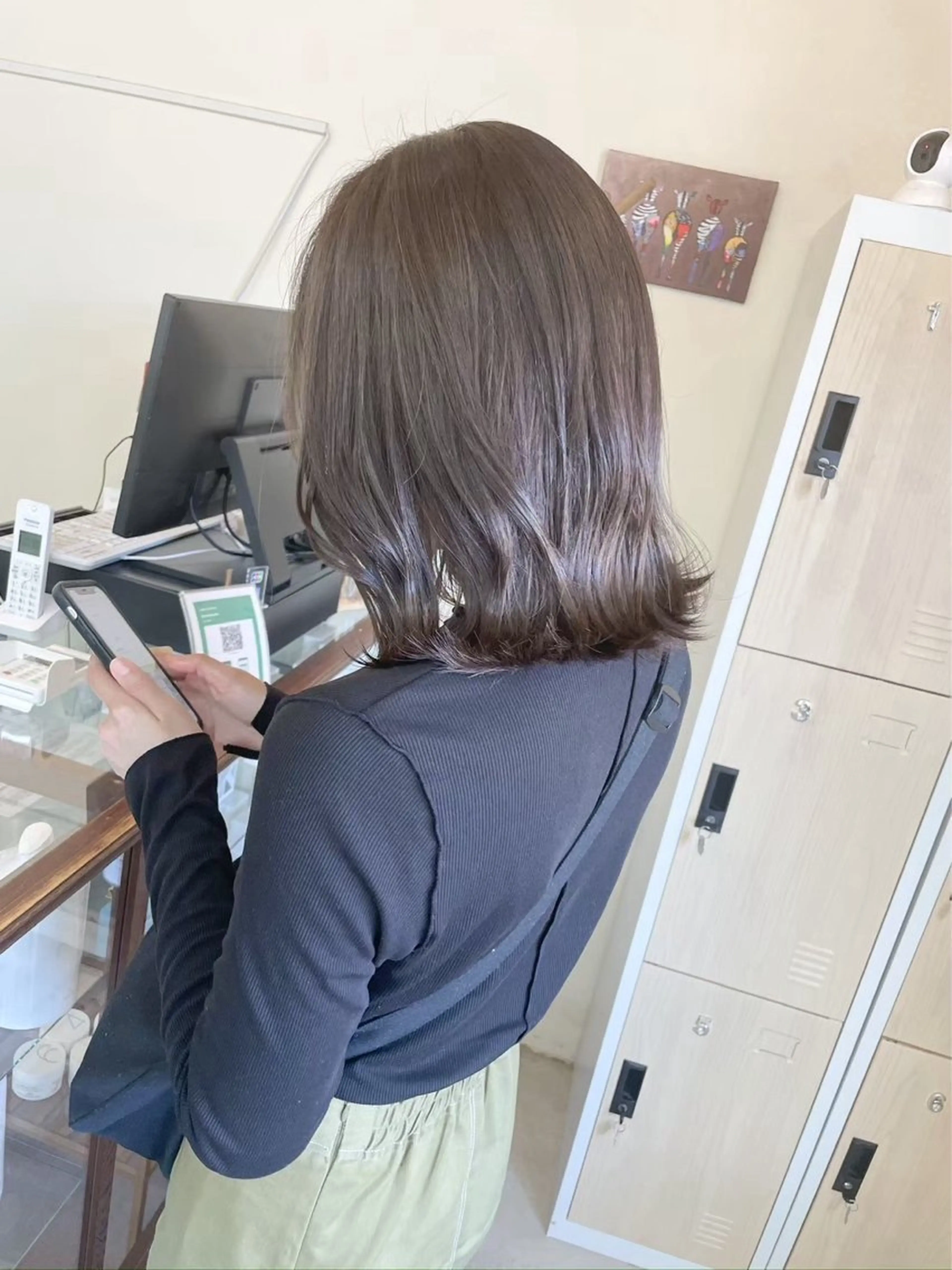 ミディアム カラー 透明感カラー ボブ 外ハネヘア 中嶋泰斗 カットモデル募集のヘアスタイル