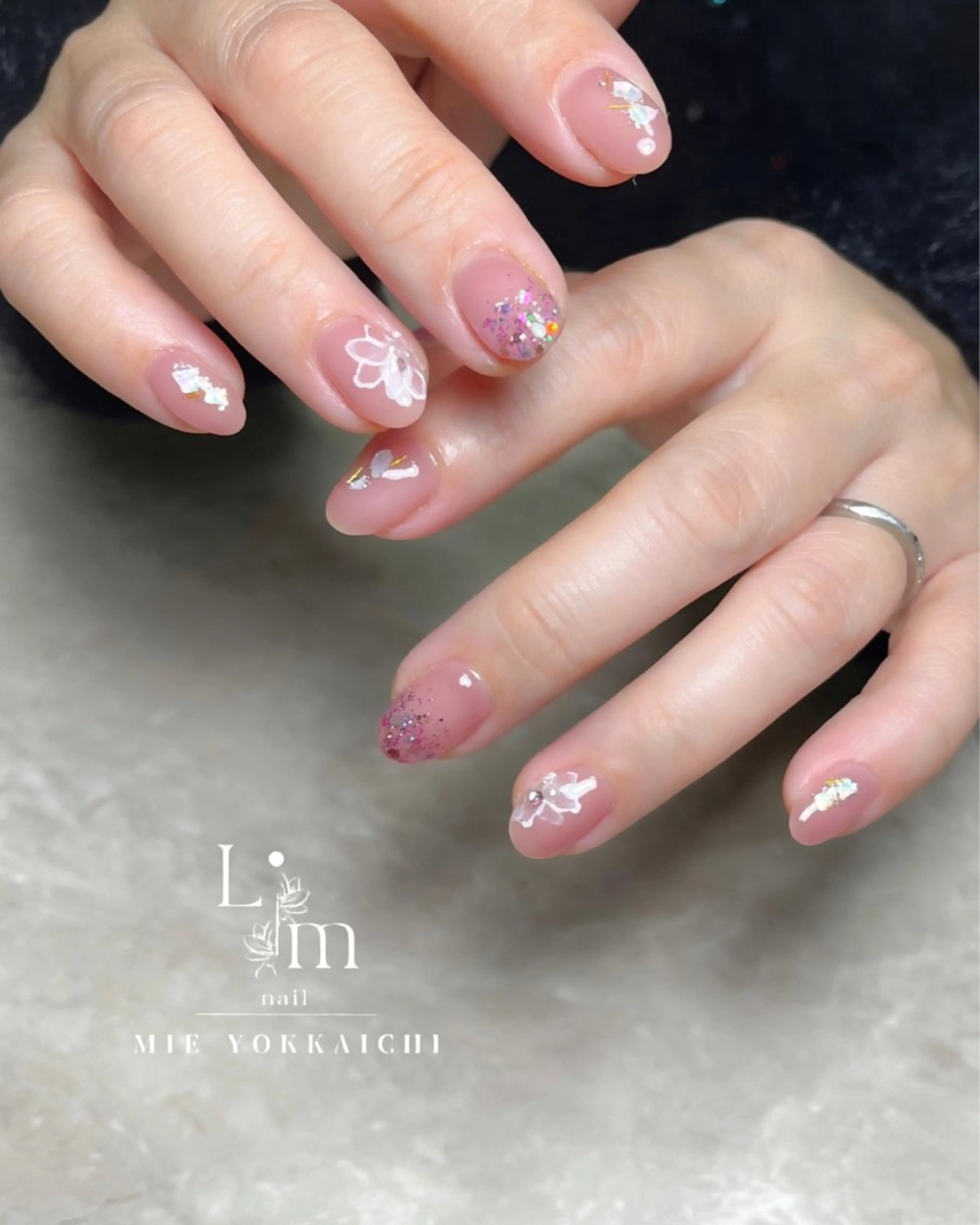 ネイル アートネイル 春ネイル Li.m nail リム ネイルのネイルデザイン