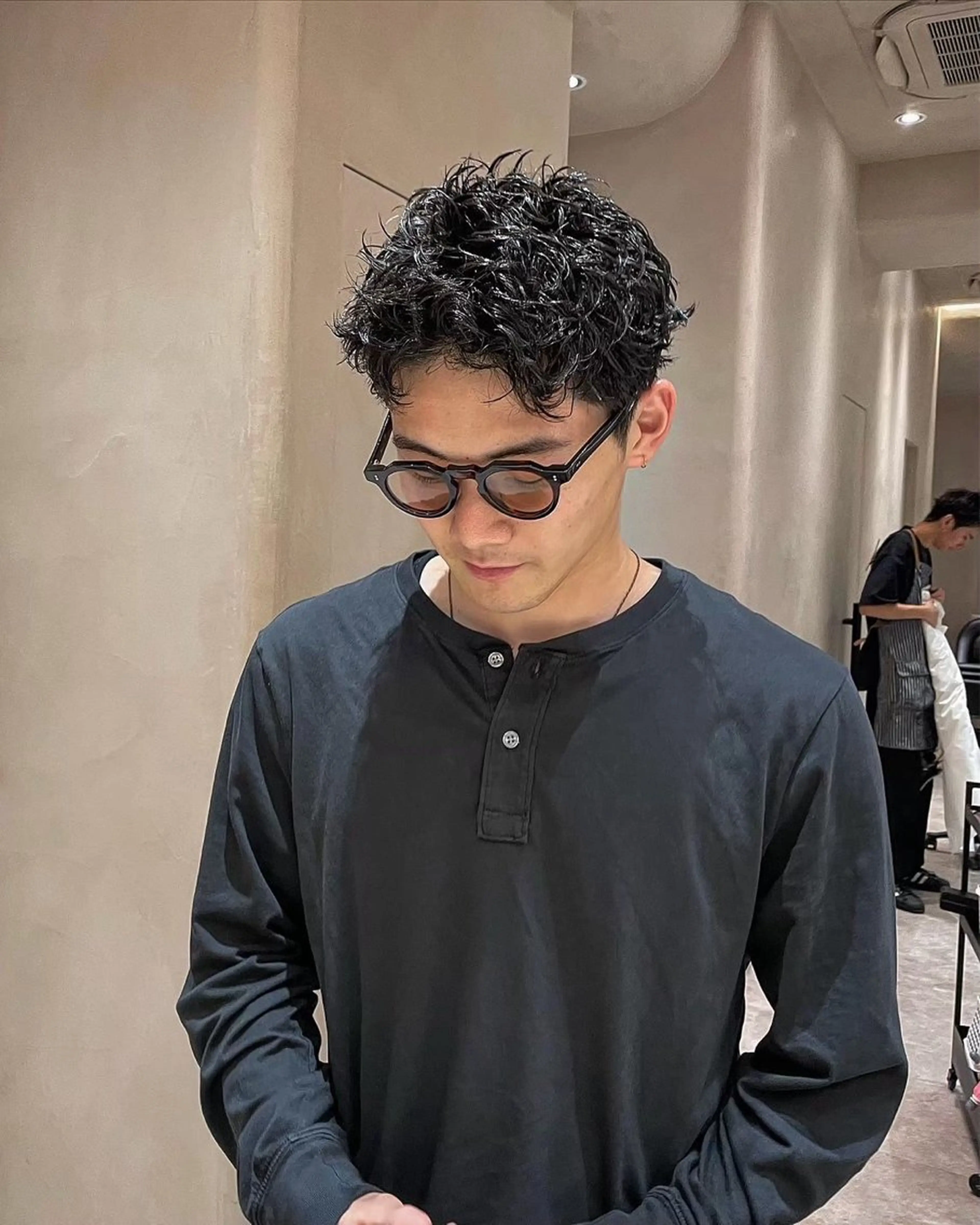 ショート パーマ メンズ メンズパーマ スパイキーショート ショートヘア カット パーマ メンズショート/ピン パーマ/新宿/フウガのヘアスタイル