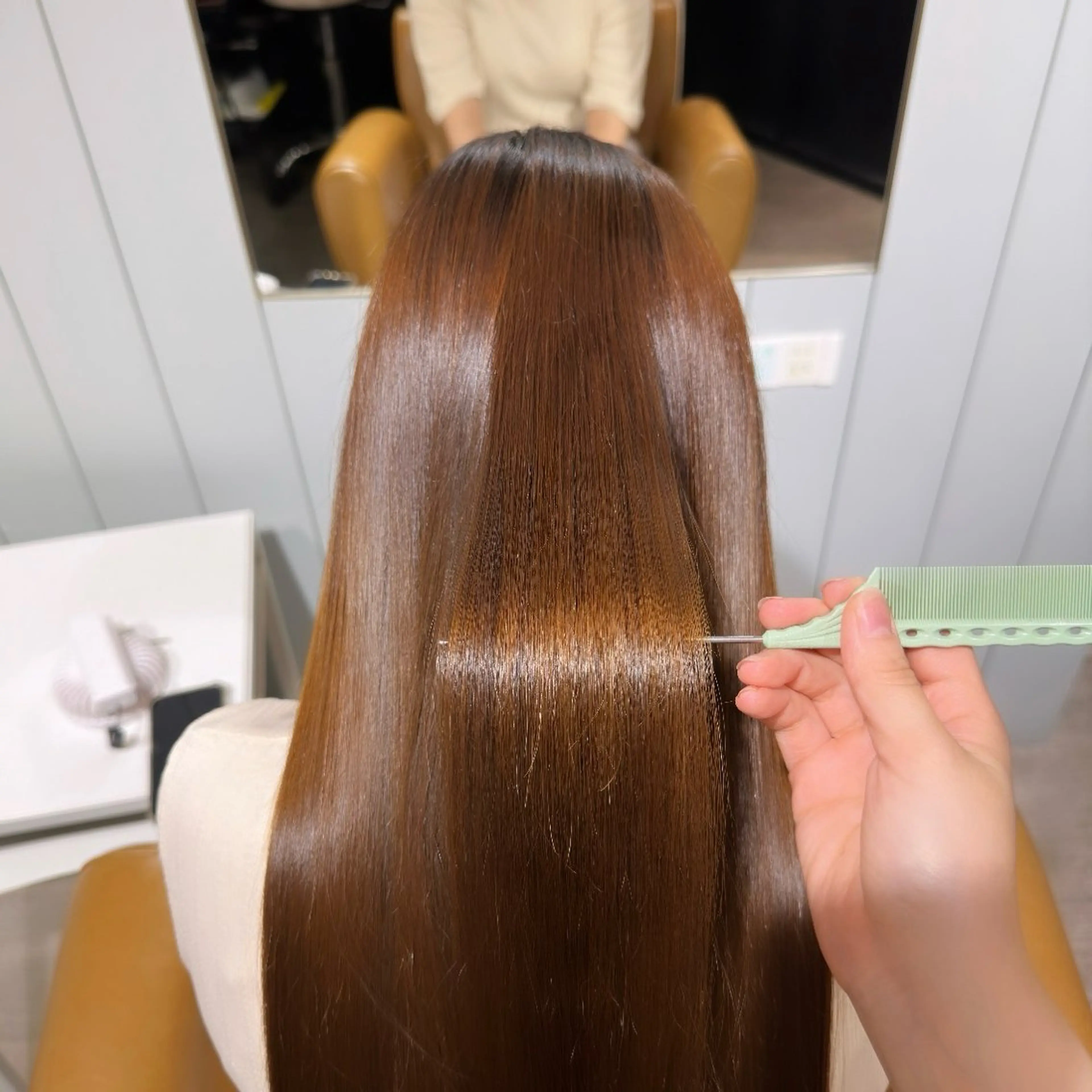 ロング カラー ヘアカラー 縮毛矯正 トリートメント 韓国ヘア/髪質改善 /natsuki🧸のヘアスタイル