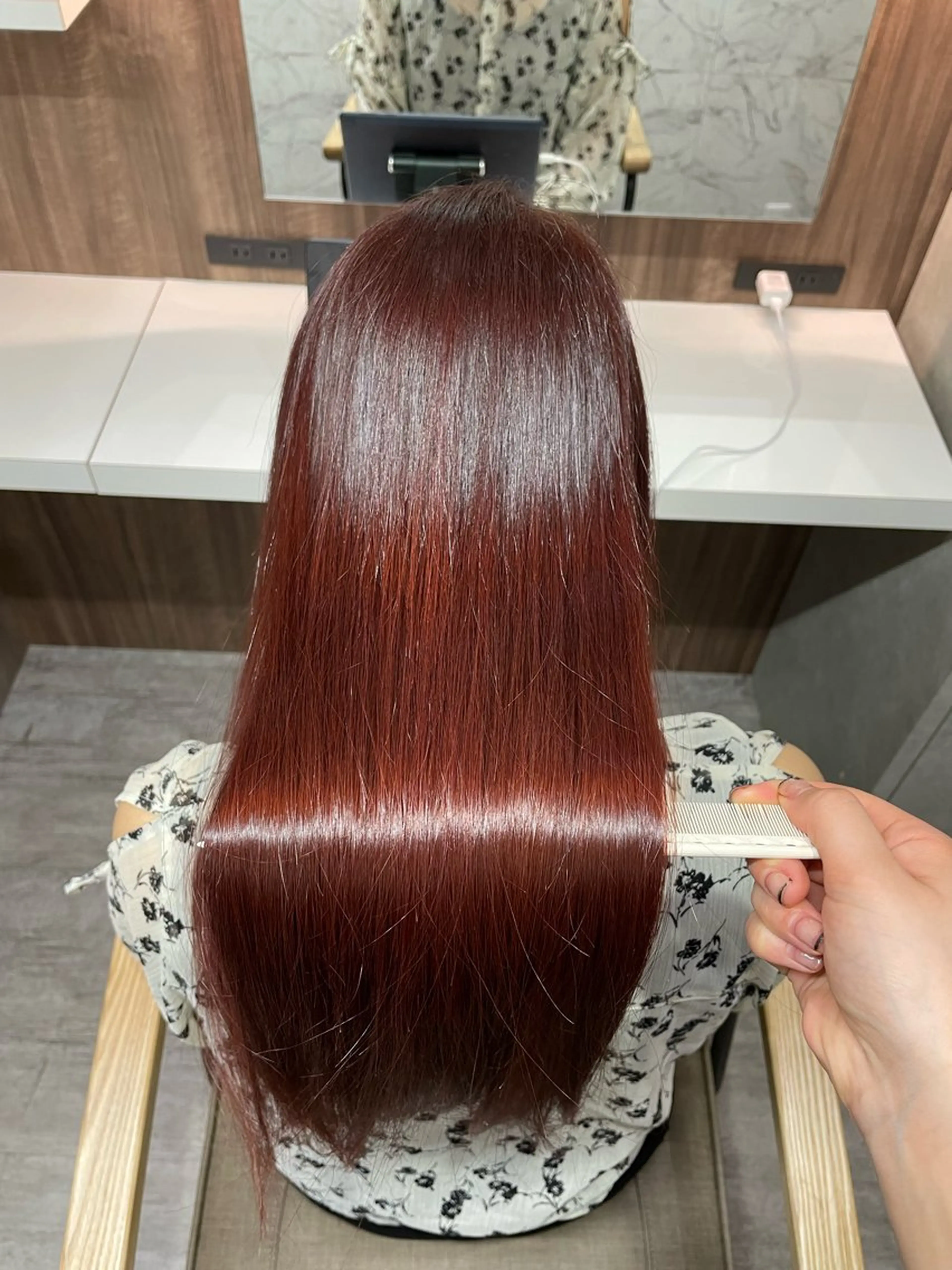 ロング 髪質改善 縮毛矯正 トリートメント トリートメント 森木 遥香のヘアスタイル