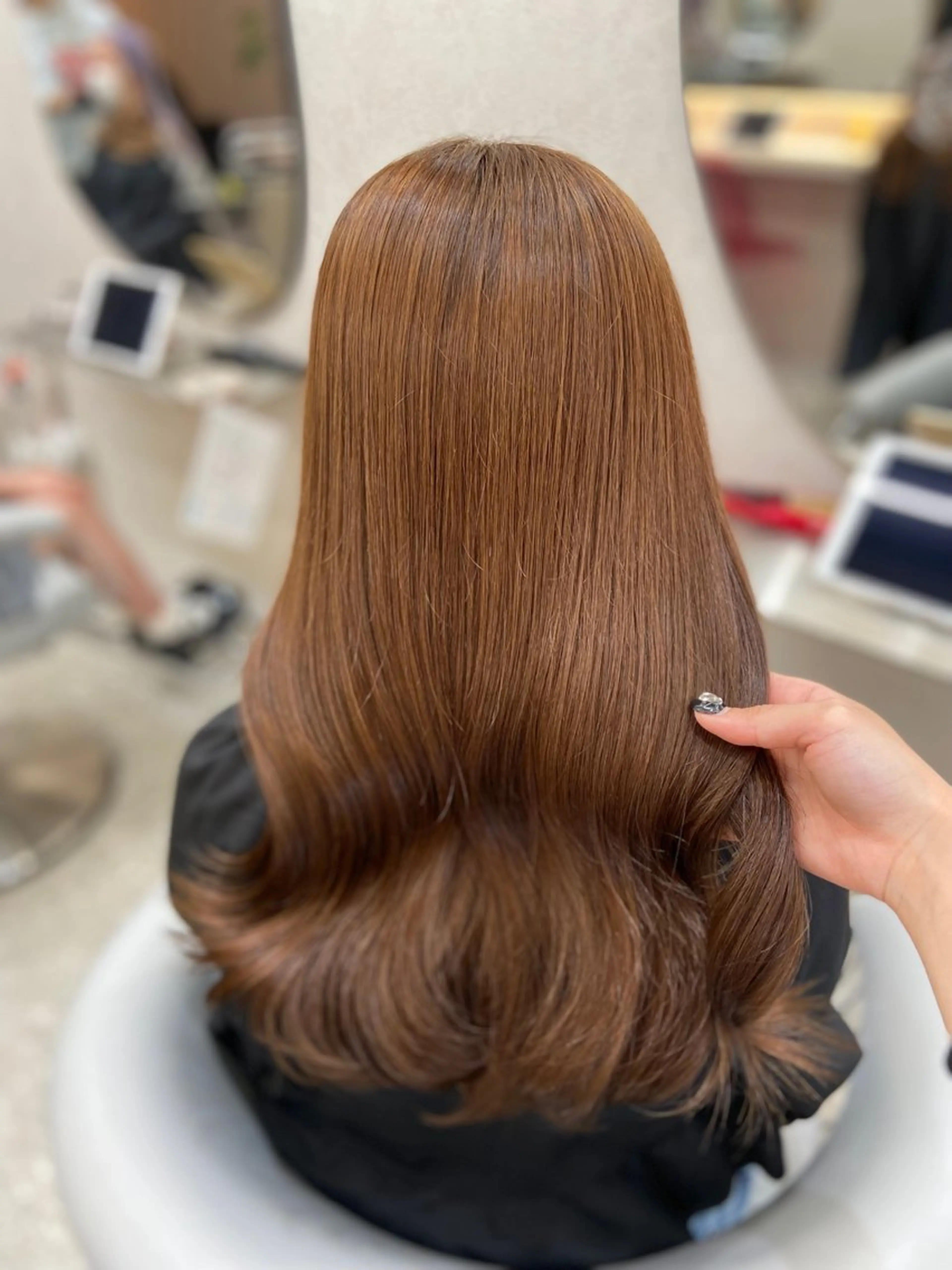 ロング カラー カット ヘアカラー トリートメント 新宿/韓国ヘア 中明度カラー/かやのヘアスタイル