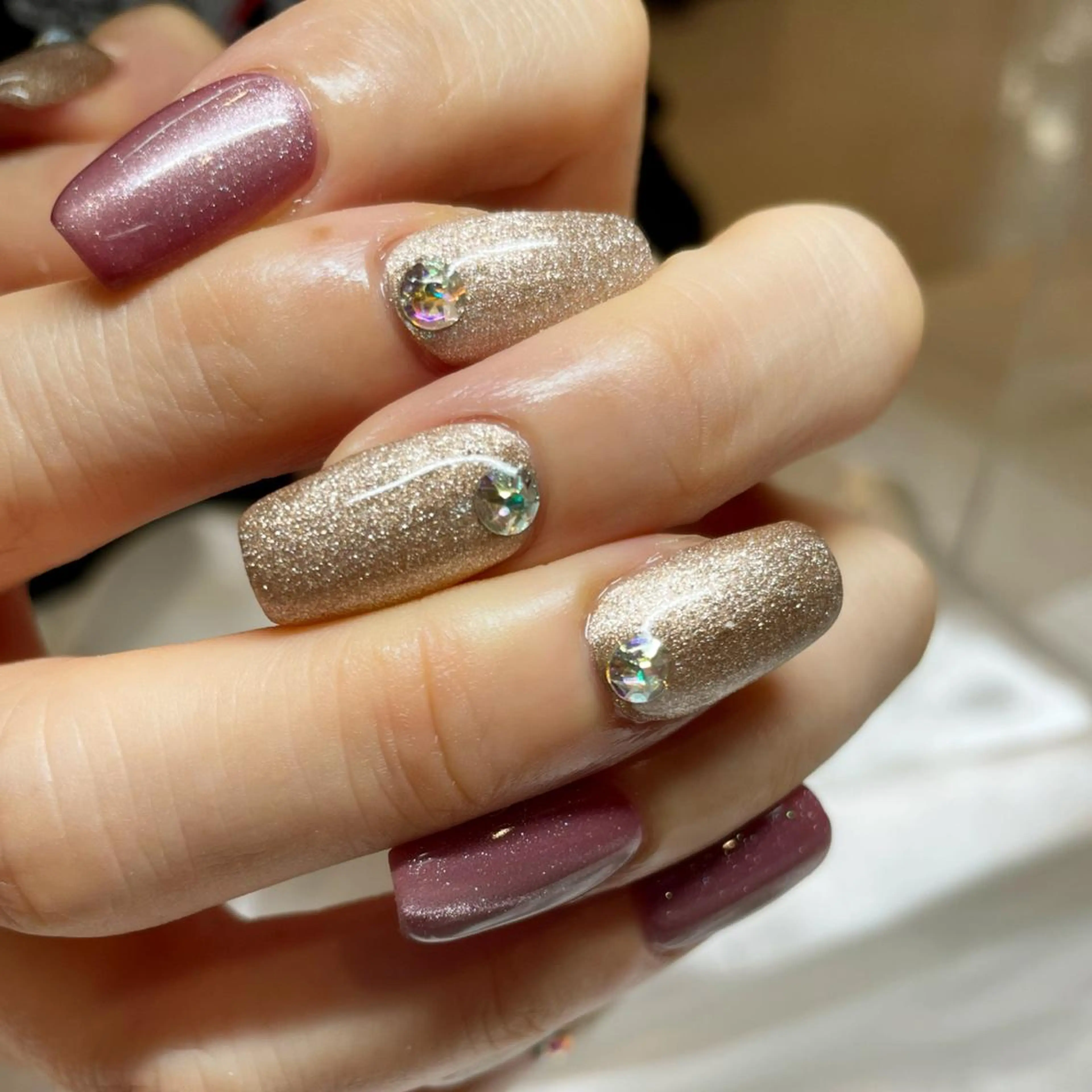 ロング ネイル マグネットネイル 金子 彩海のネイルデザイン