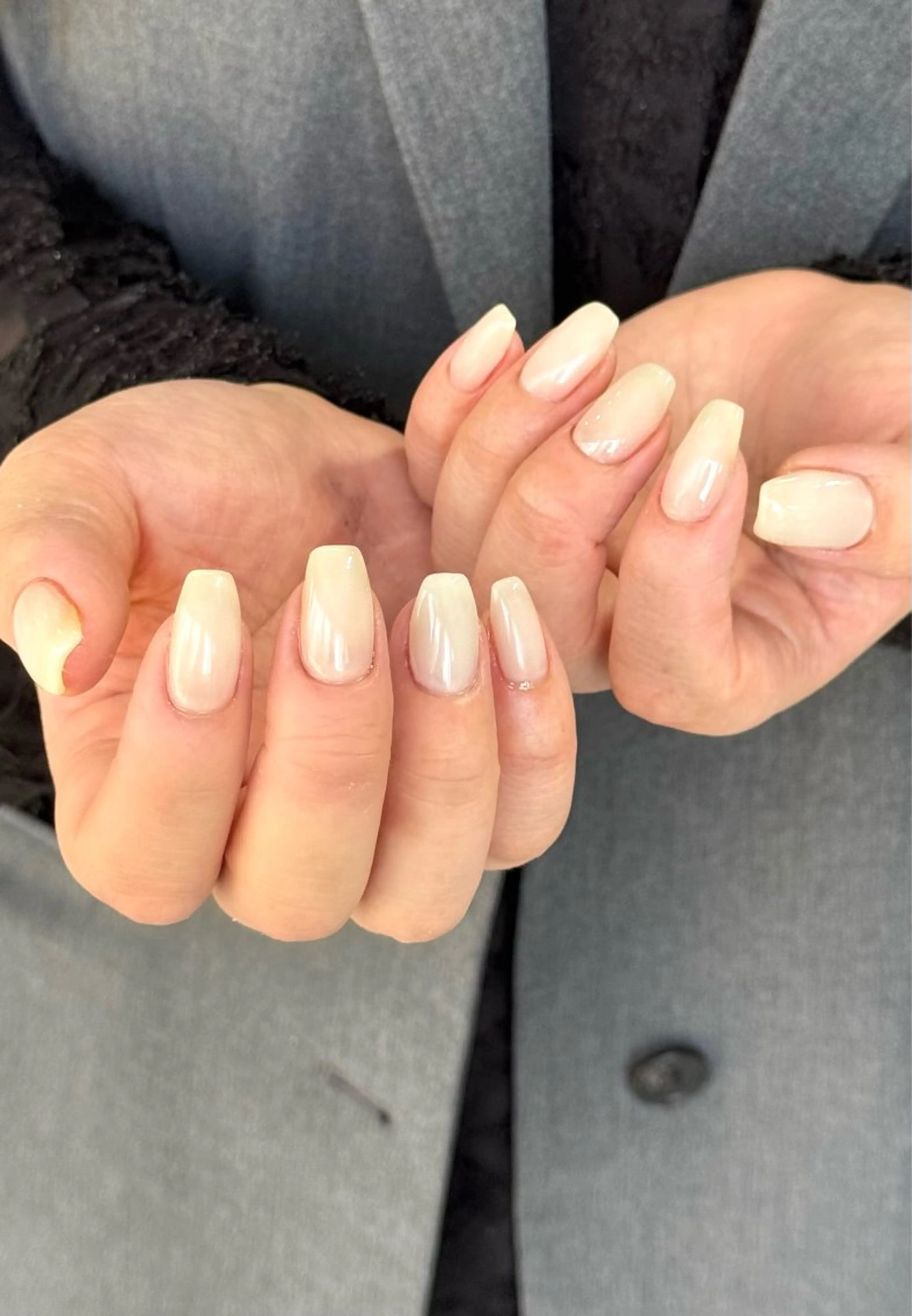 ネイル ワンカラーネイル ホワイト ハンドネイル HARUKA ネイリスト福岡/薬院のネイルデザイン