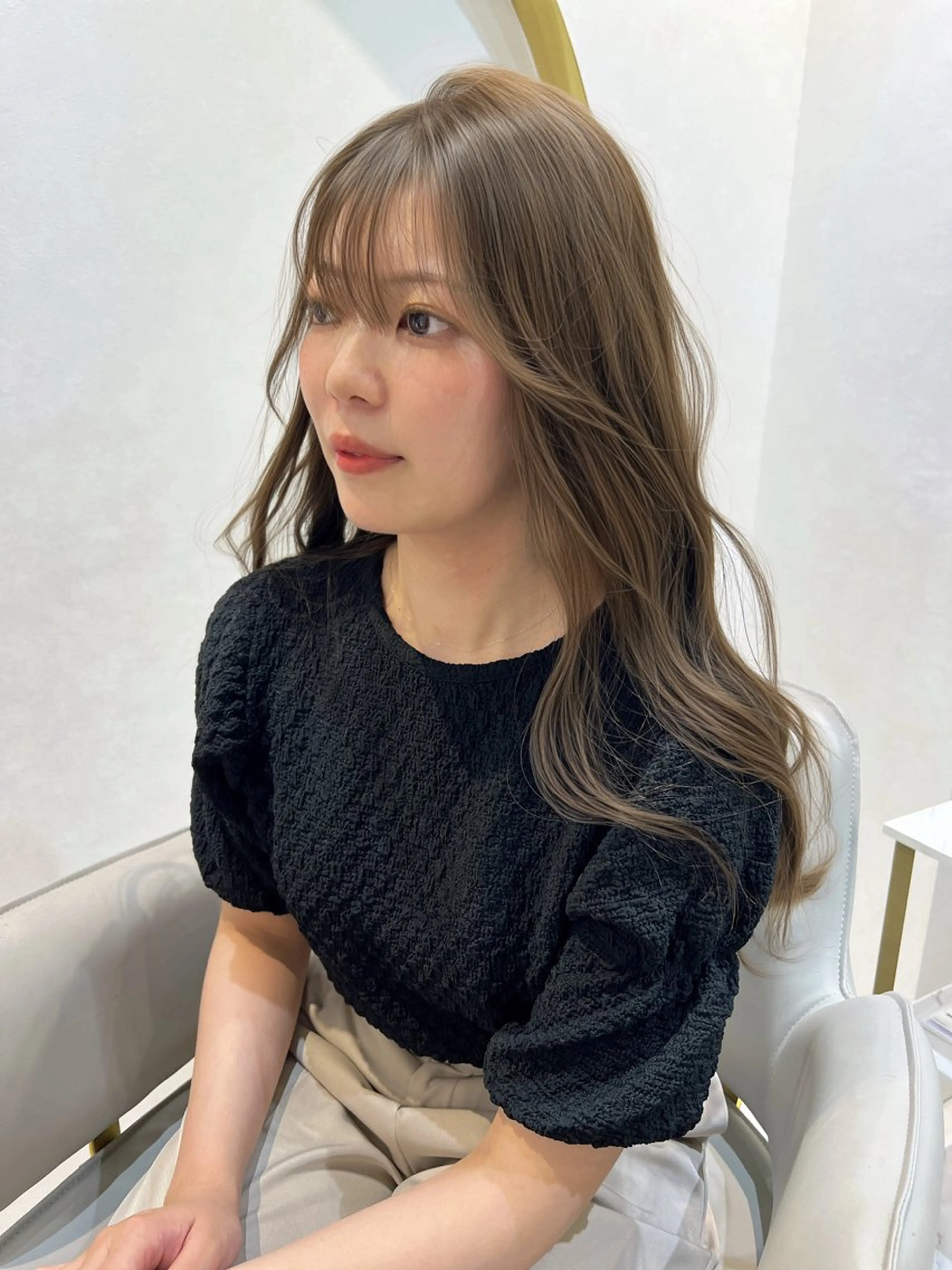 ロング カット ヘアカラー 小田裕也 チャンモリパーマのヘアスタイル