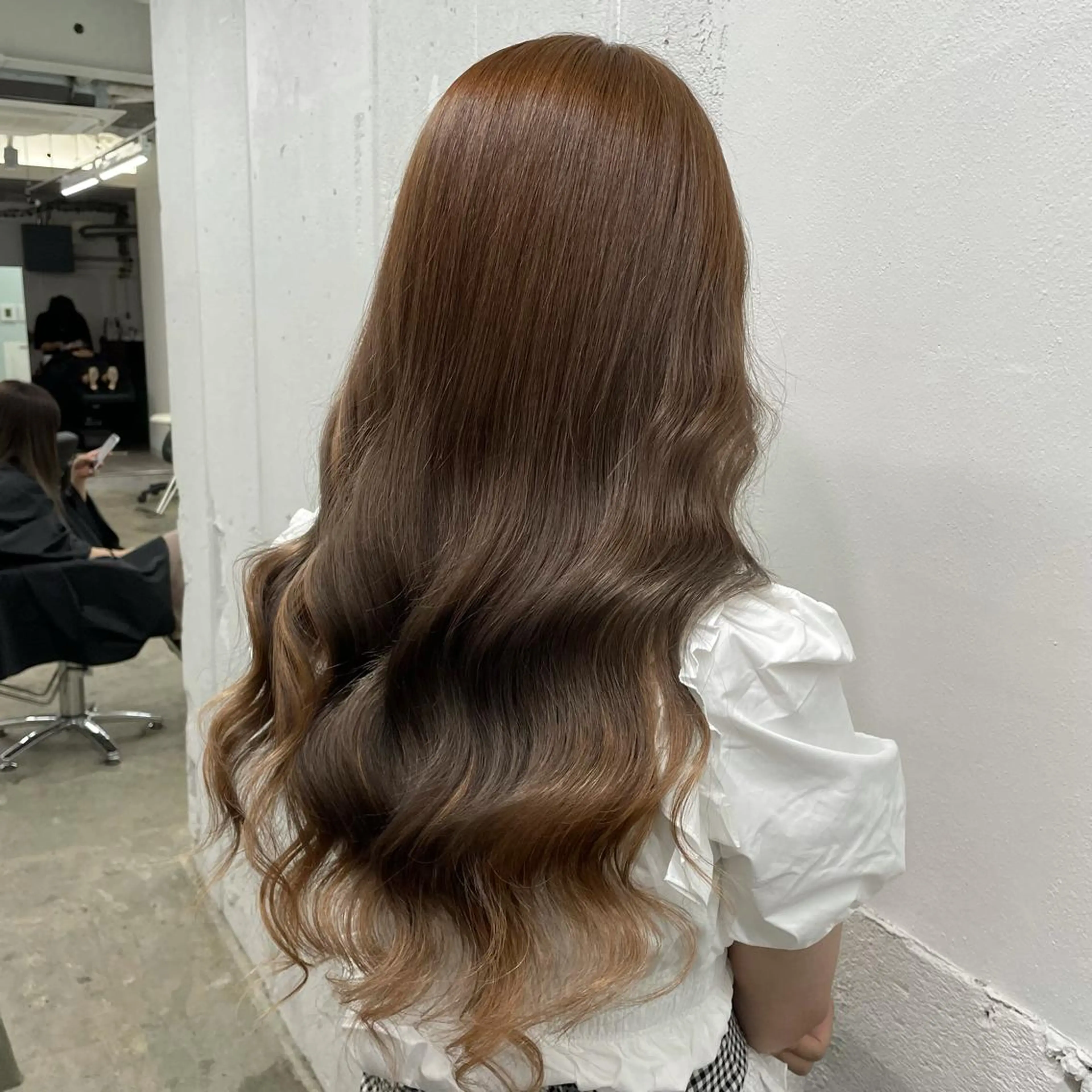 ロング カラー シールエクステ バレイヤージュ ミストバング ダブルカラー  フェイスフレーミング ヘアカラー エクステ 🧡艶髪ちゅるん髪 🫧🧡YUKI❄️のヘアスタイル