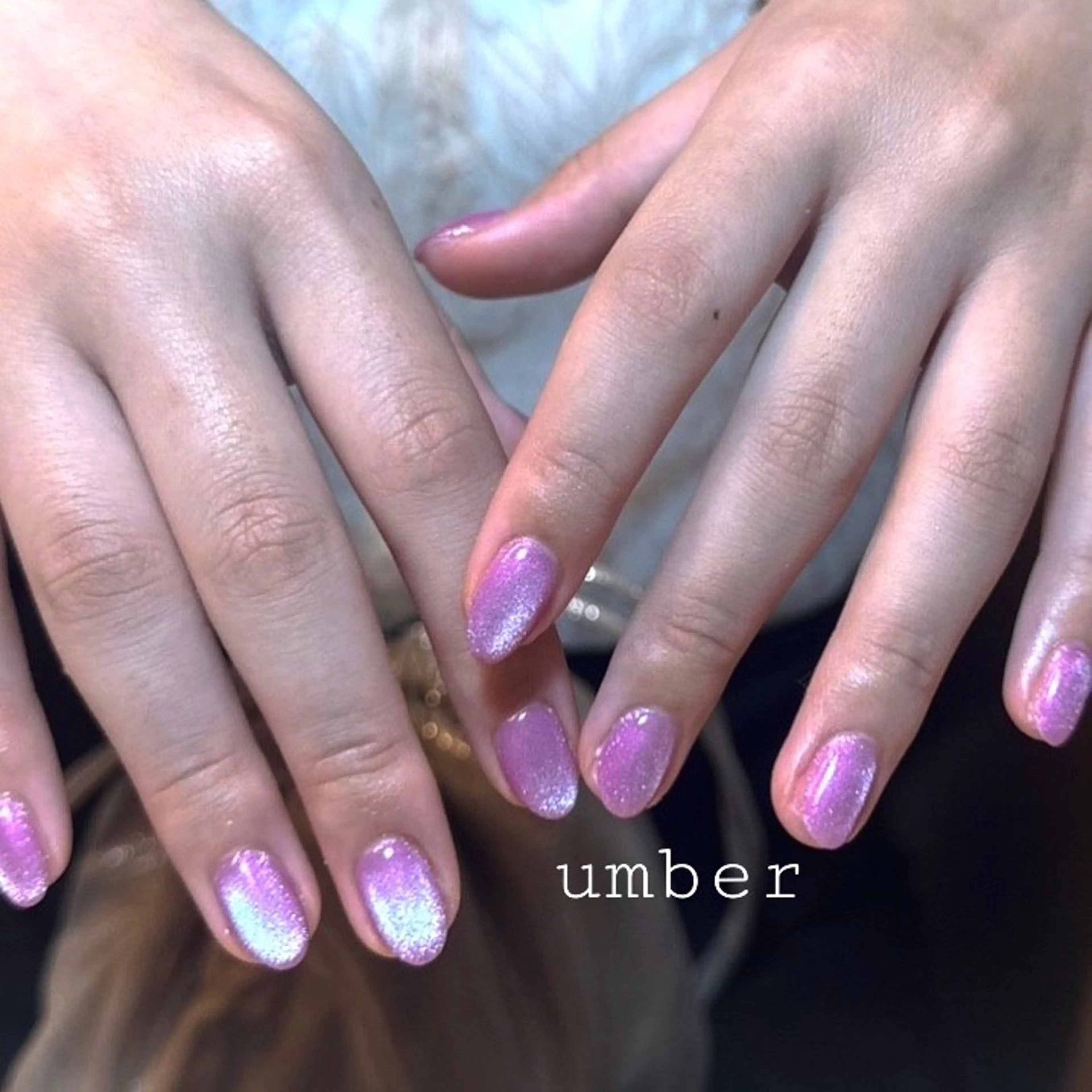 ネイル 氷ネイル・うるうるネイル マグネットネイル ハンドネイル umber 三茶1分のネイルデザイン
