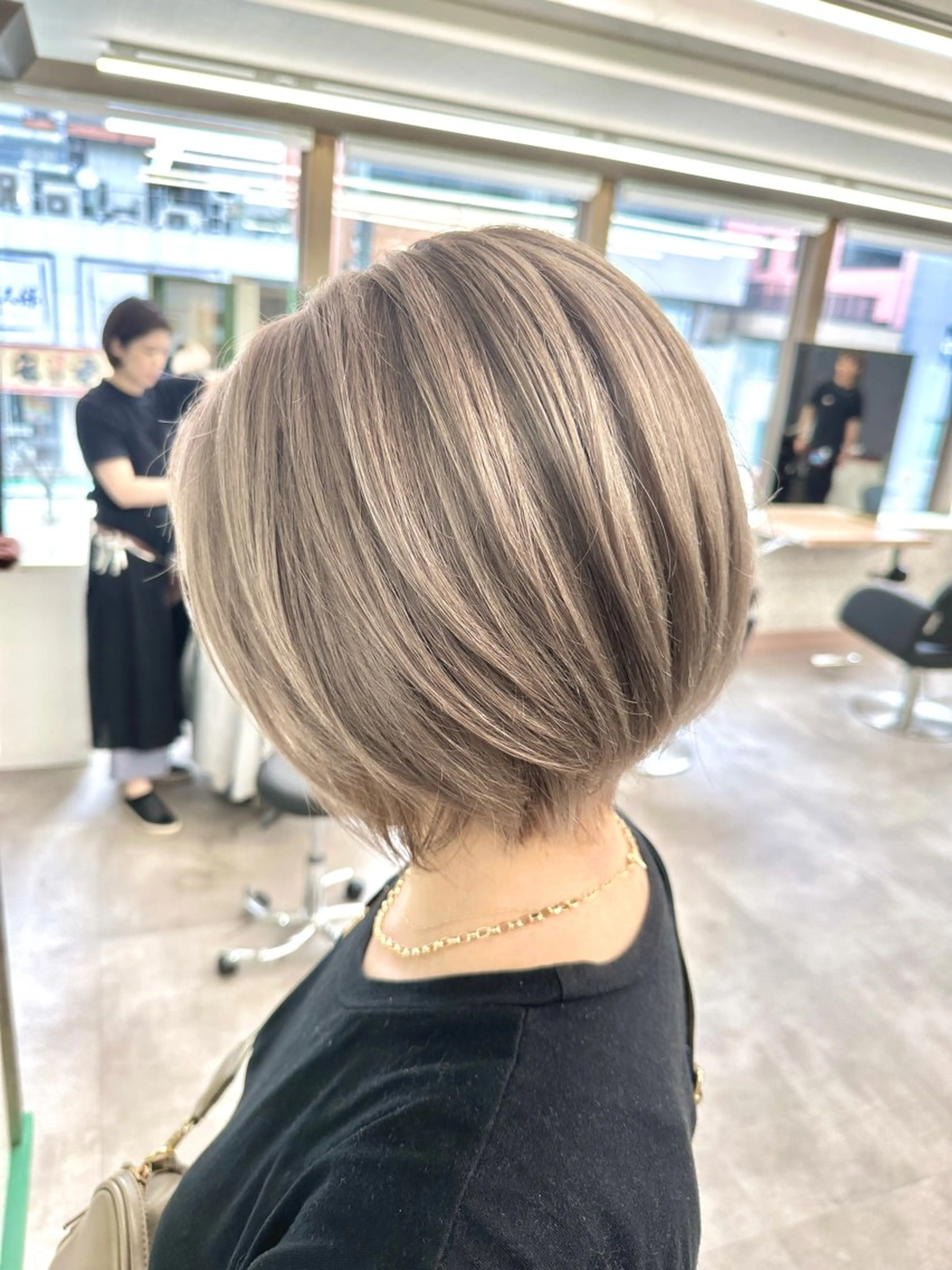 ショート カット ヘアカラー トリートメント 💚透明感カラー💚 ♻️本間♻️のヘアスタイル