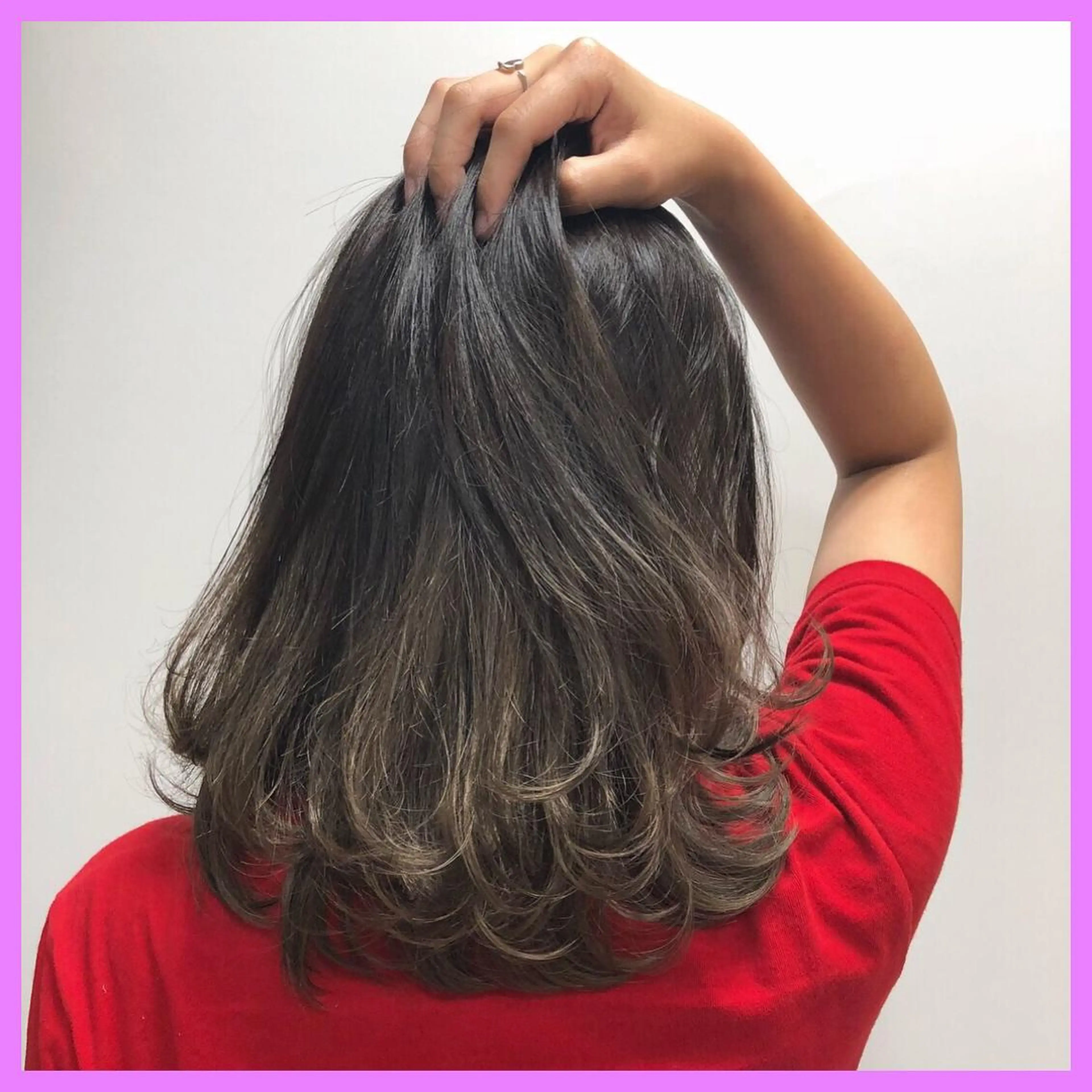 ミディアム カラー グラデーションカラー ハイライトカラー ハイライト 推しヘア🎀 NATSUNEのヘアスタイル