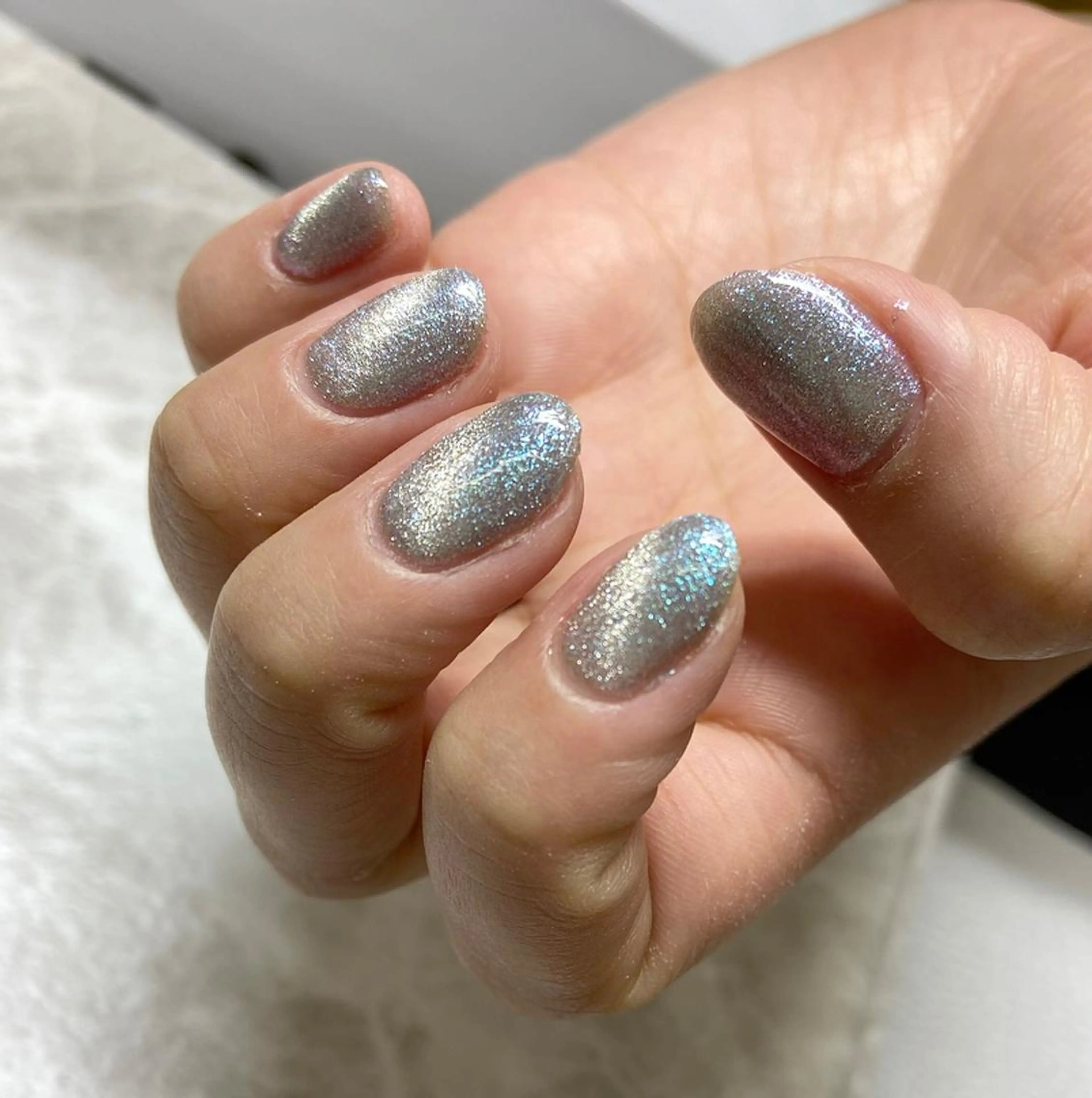 ネイル キラキラネイル マグネットネイル ハンドネイル 🧸熊谷 かほ🧸のネイルデザイン