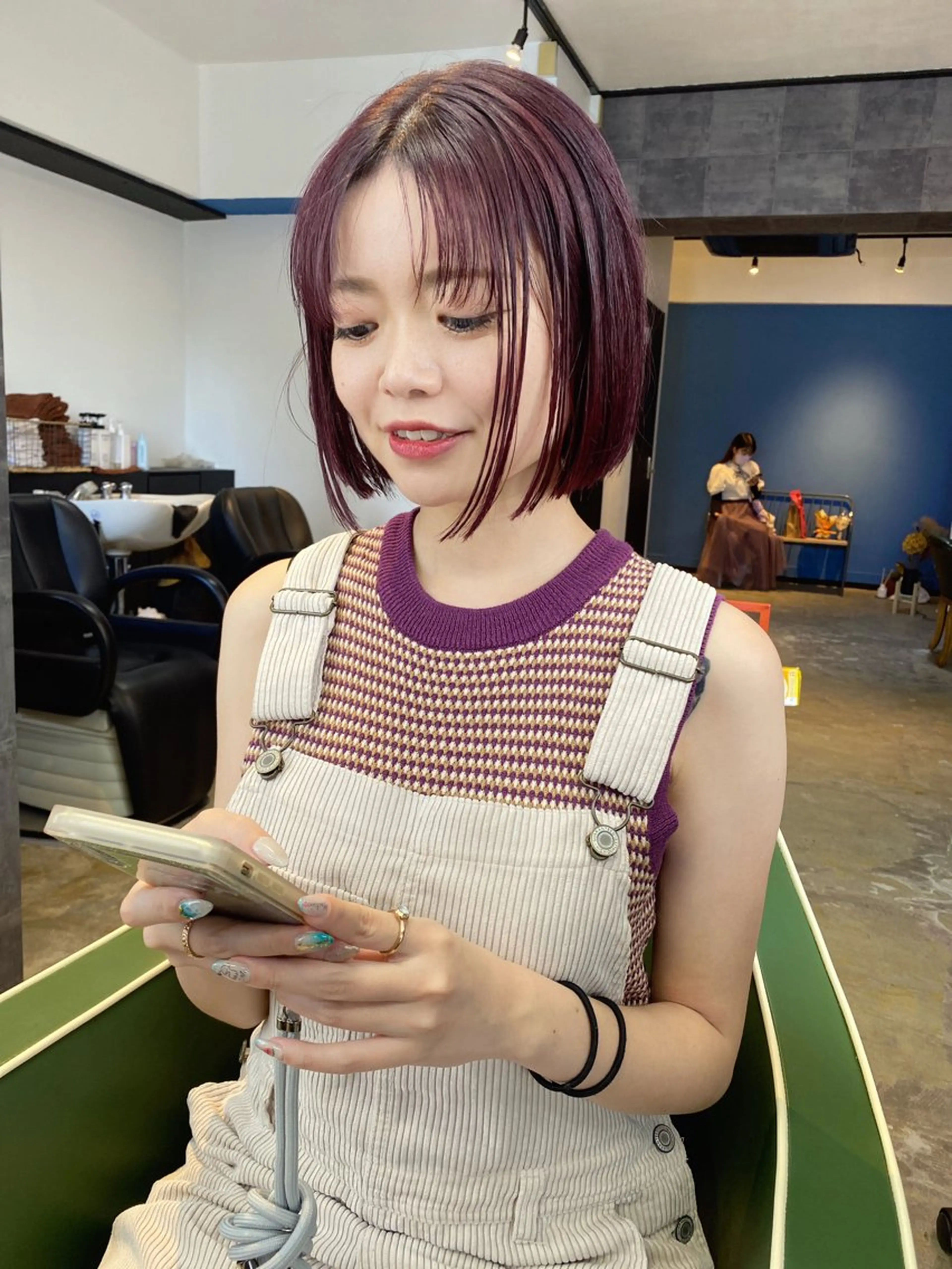 ショート カラー ヘアアレンジ マツエク・マツパ ラベンダーカラー パープルカラー レッドカラー カット ヘアカラー 広島/ボブ/レイヤー 🌿‬wakabaのヘアスタイル