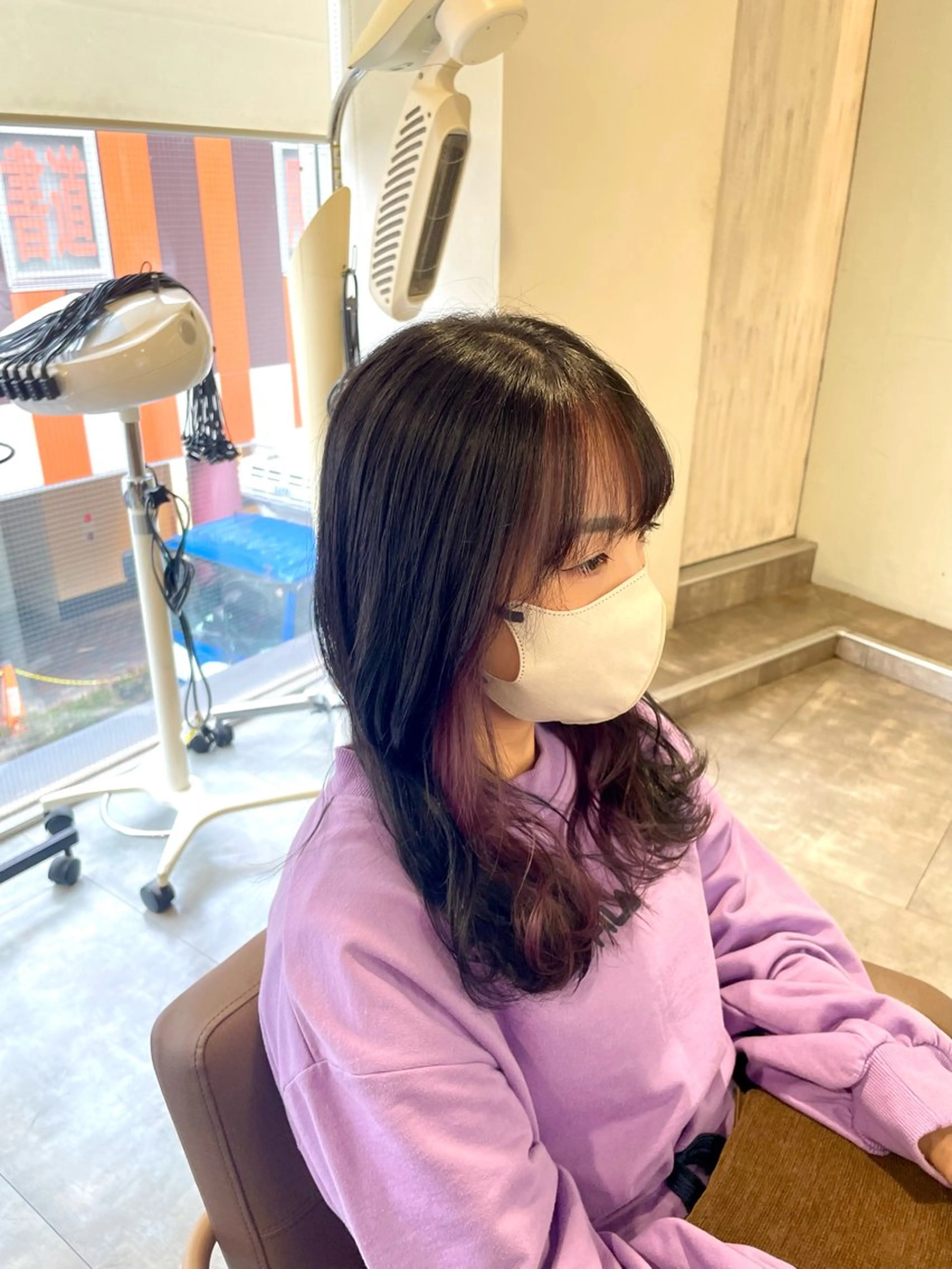 セミロング カラー パープルカラー 髪質改善/レイヤー /ボブ/中村莞太朗のヘアスタイル