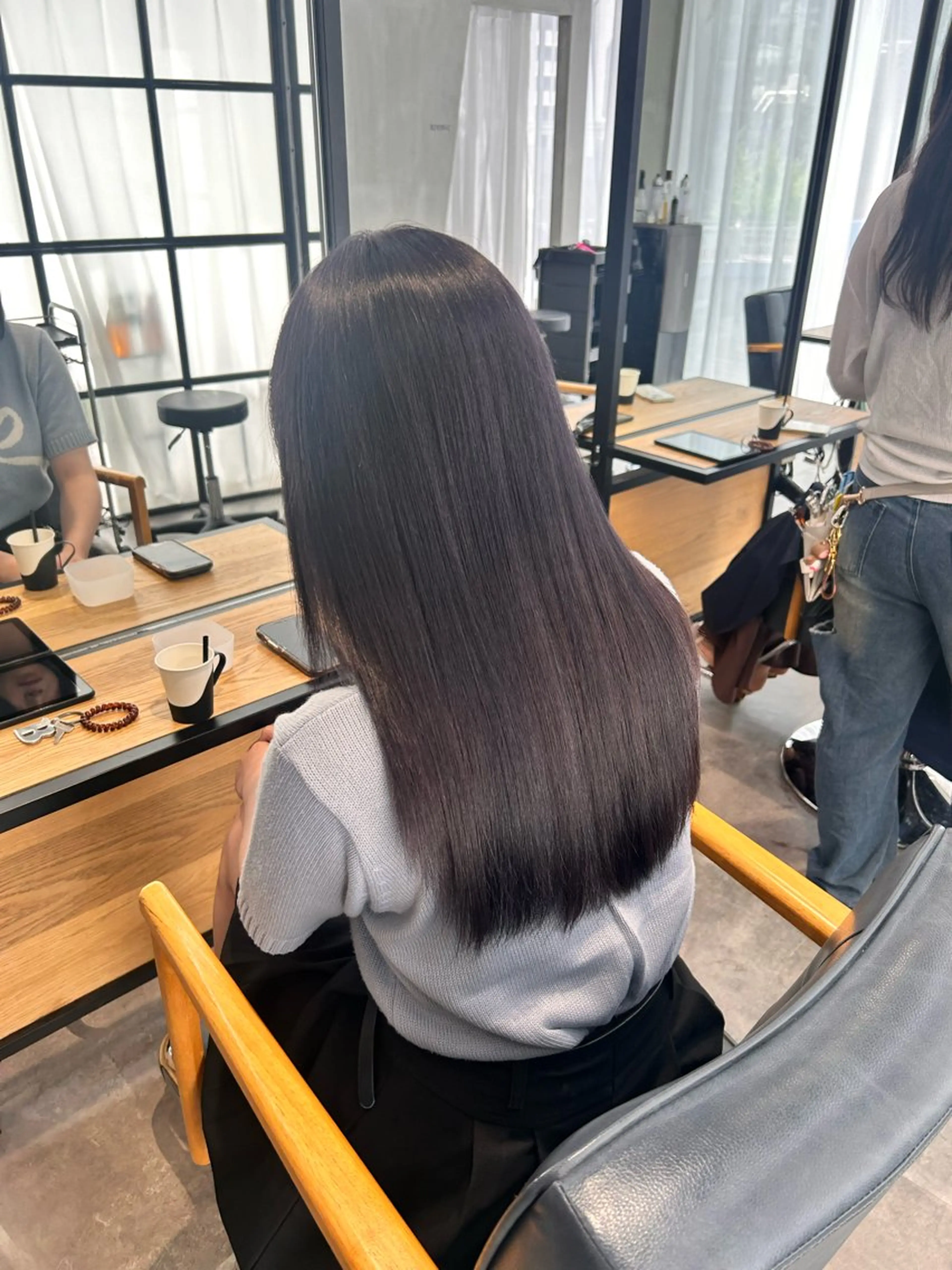 セミロング カラー 韓国×髪質改善カラー 💎hinaのヘアスタイル