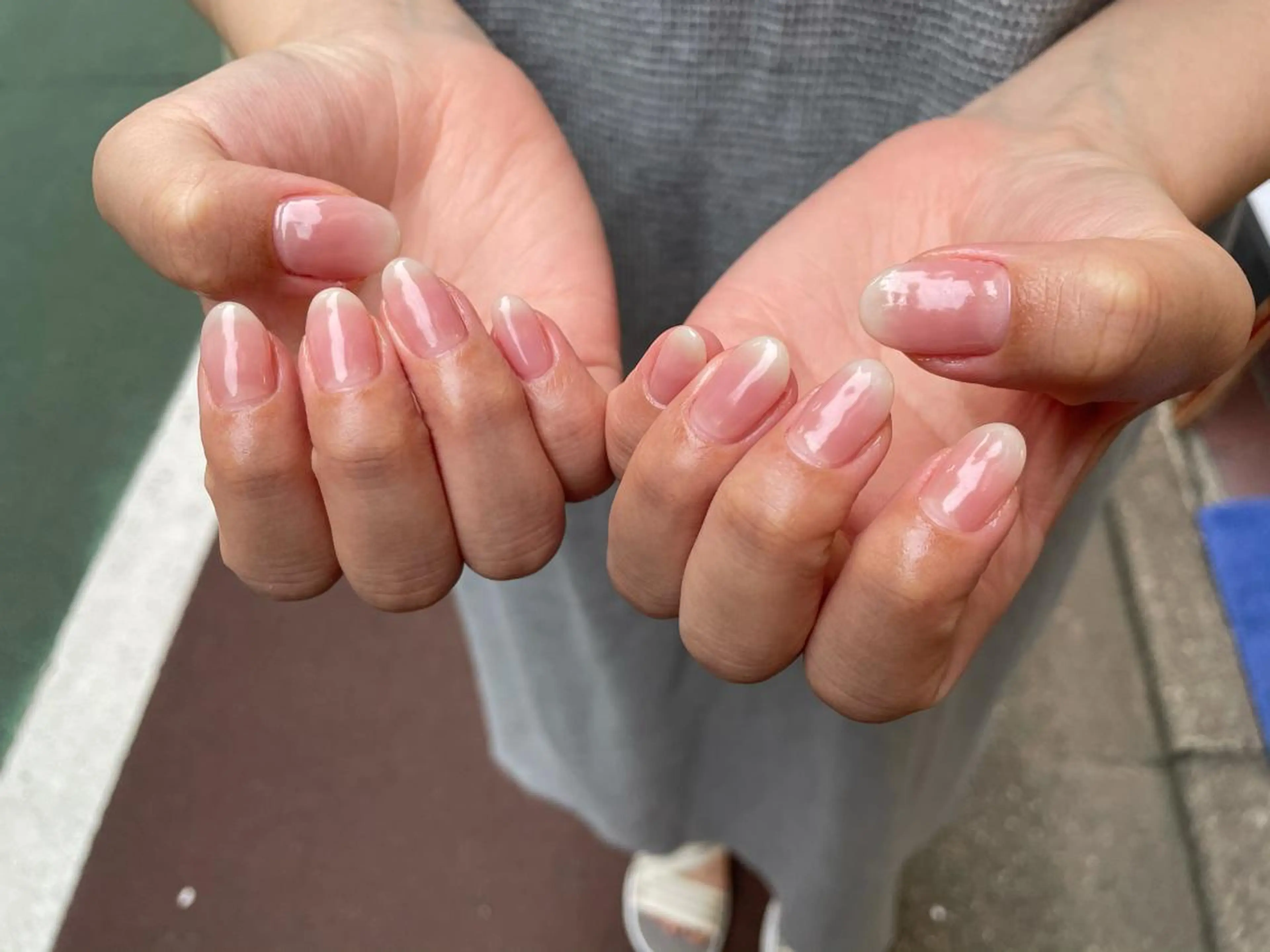 ネイル ハンドネイル ハンドケア はばすみれ🎀ﾈｲﾙ 光ﾌｪｲｼｬﾙ ﾍｱのネイルデザイン