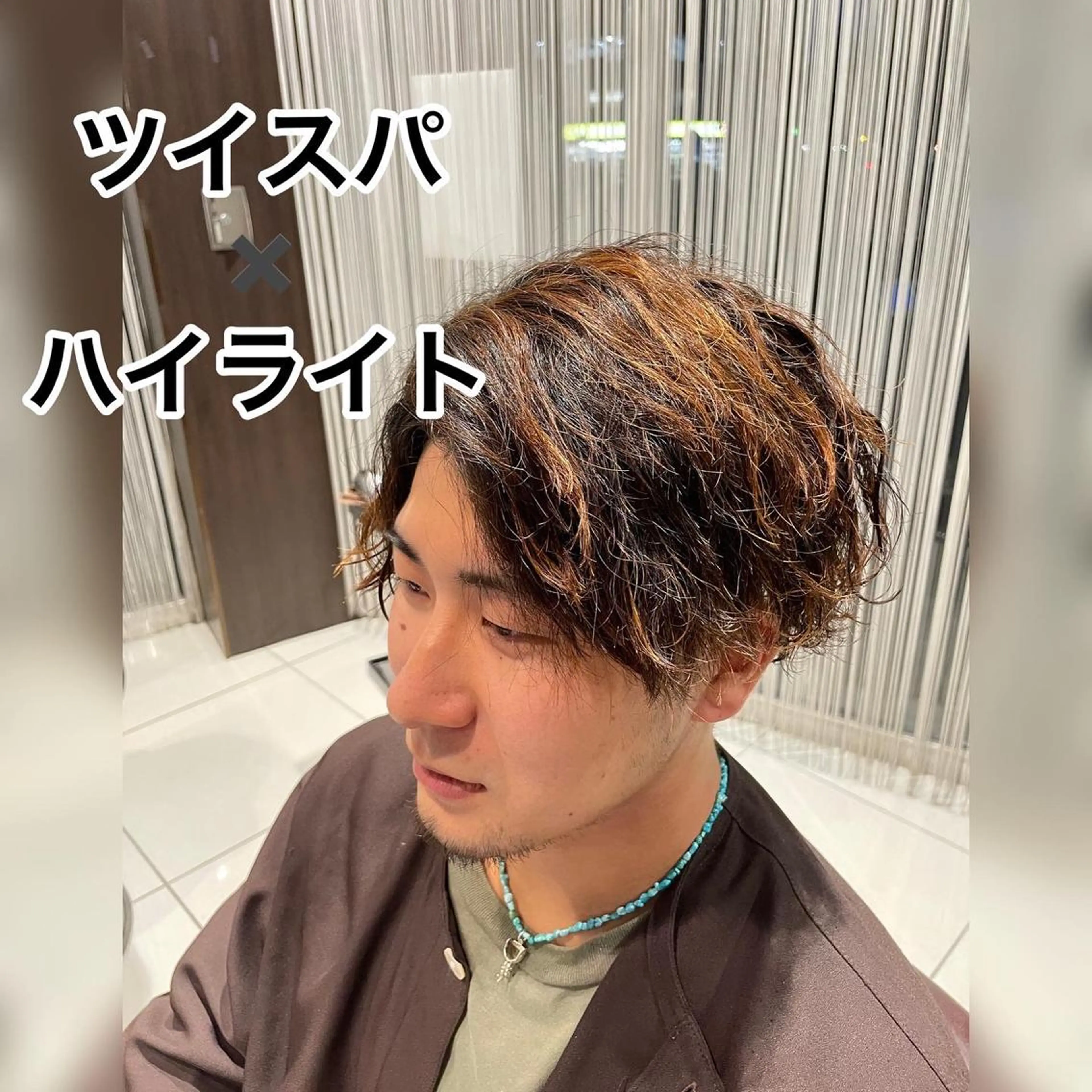 ミディアム 中島 稔/稲毛メンズパーマのヘアスタイル