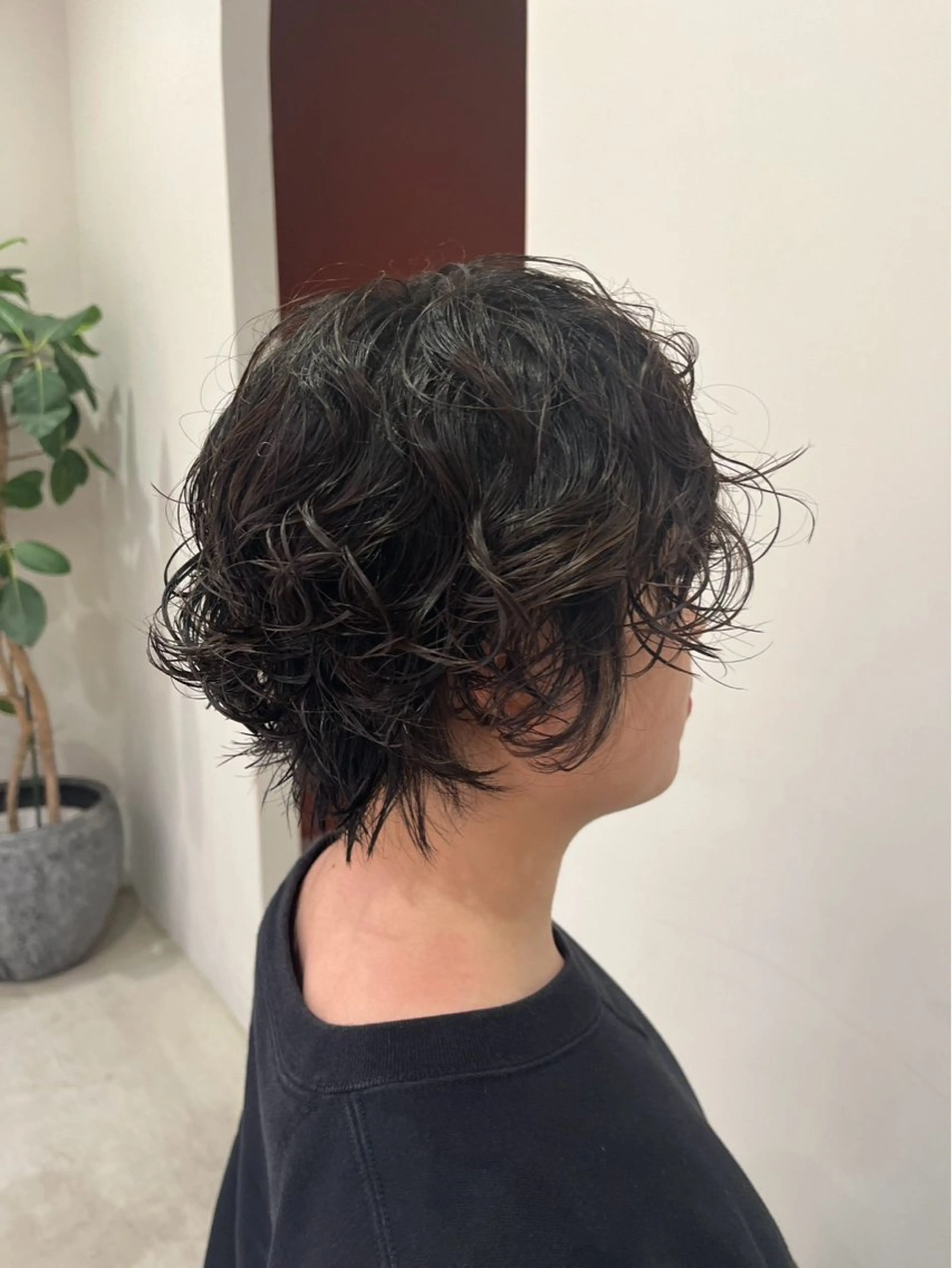 ショート パーマ 西村 錬之介のヘアスタイル