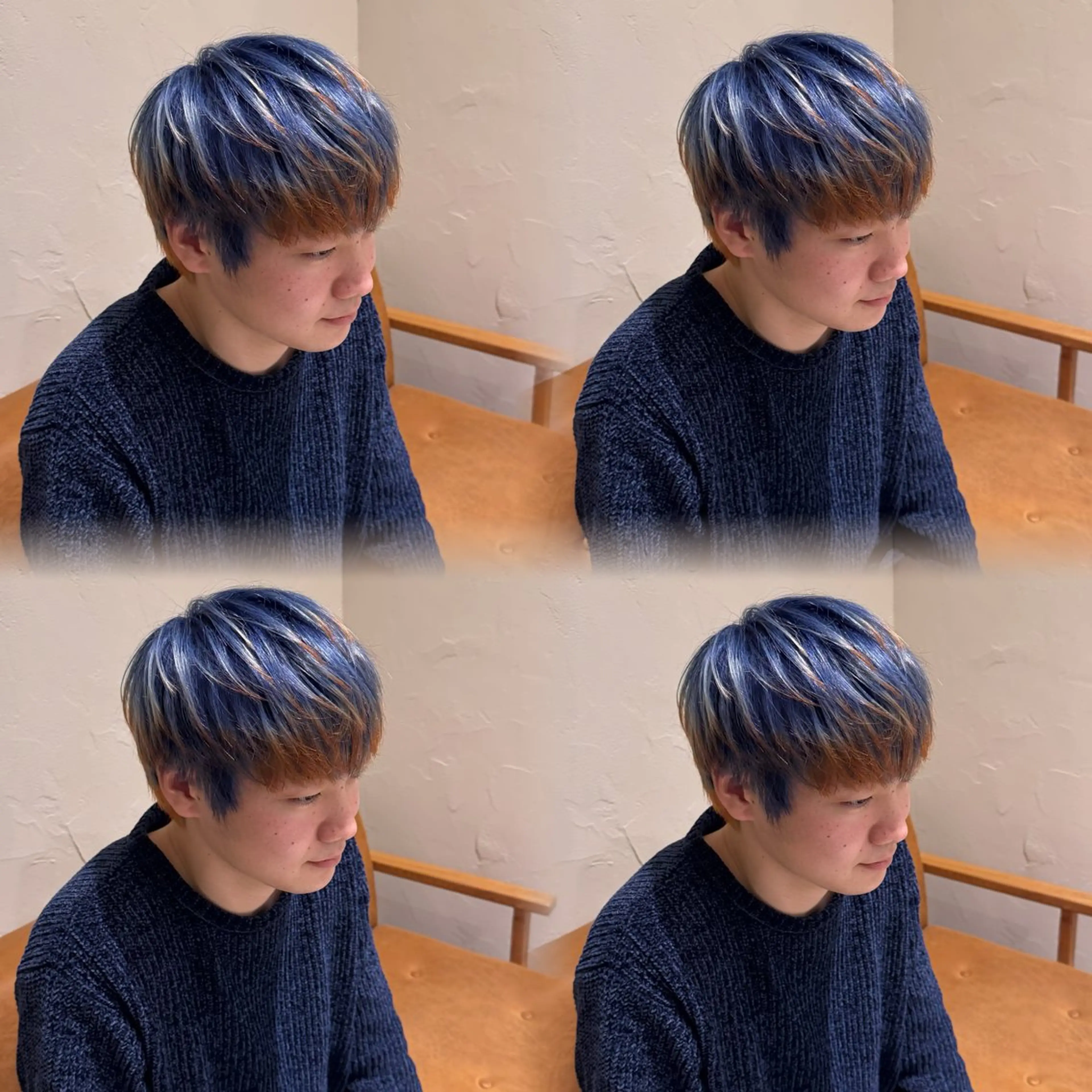 ショート カラー メンズ ヘアカラー 🦋ブリーチなしダブ ルカラー🌈MEGUのヘアスタイル