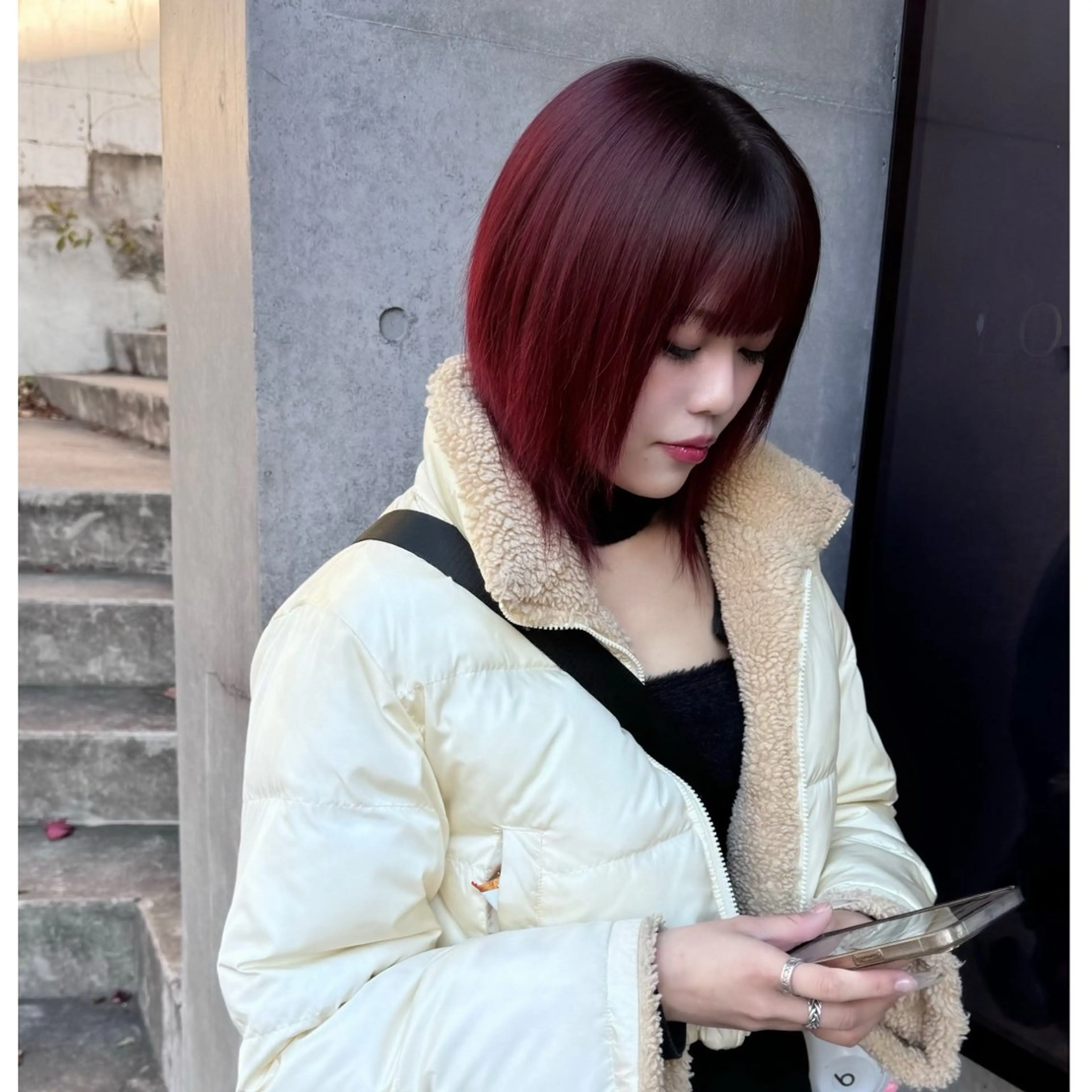 ミディアム カラー ブリーチ ヘアカラー miyu /トレンド カラー×艶髪のヘアスタイル