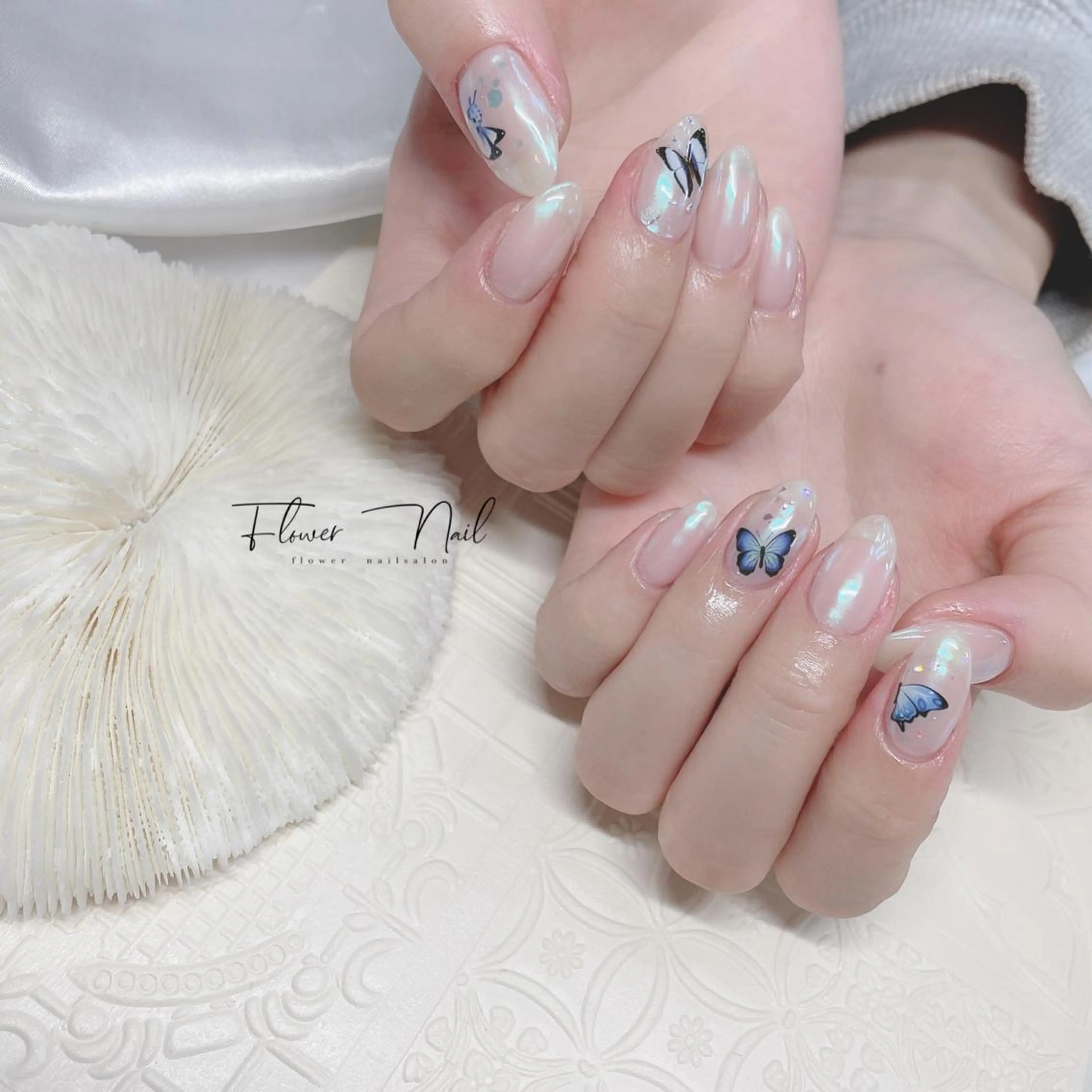 ネイル ミラーネイル Flower nailのネイルデザイン